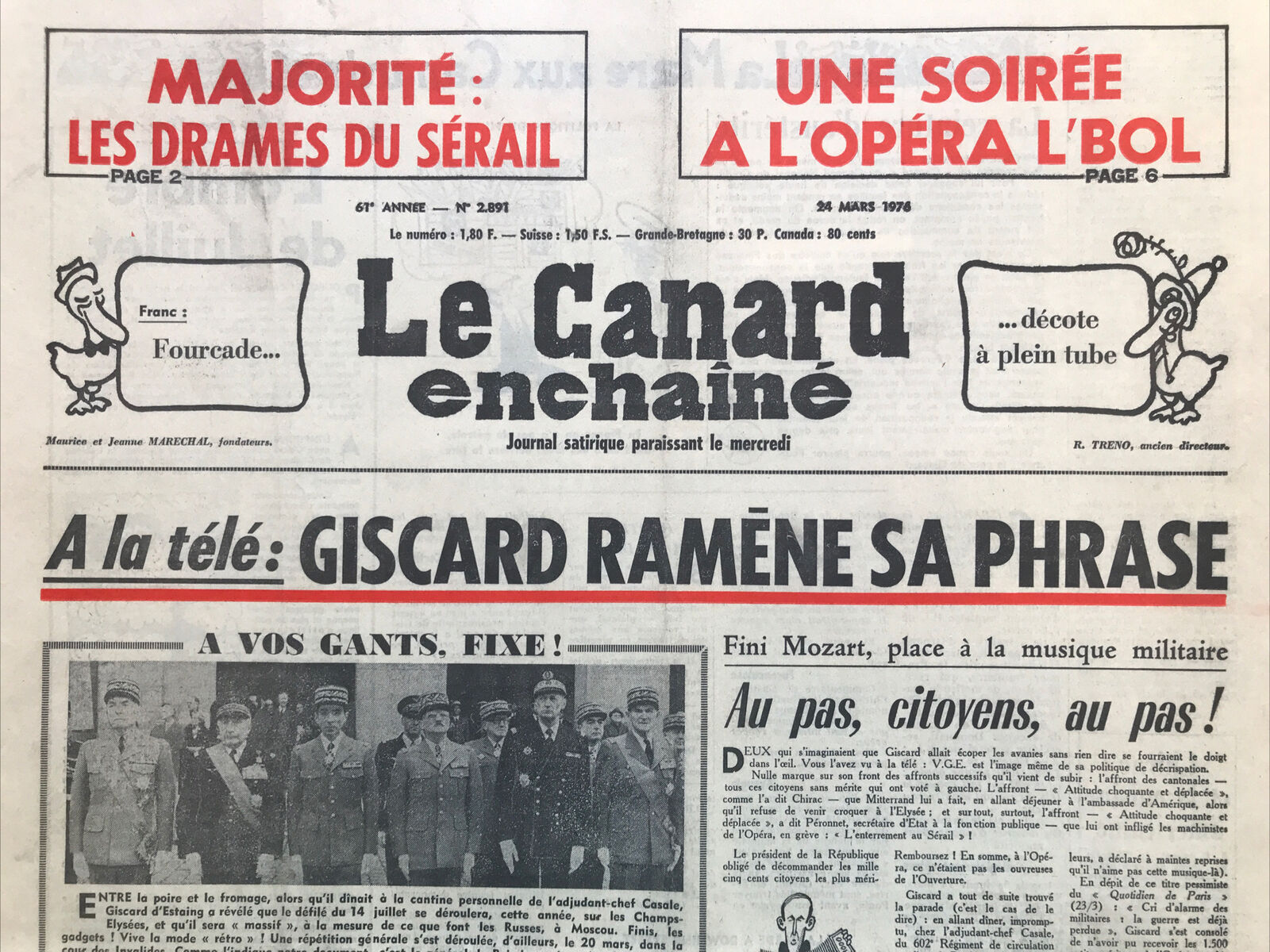 Couac ! | Acheter un Canard | Vente d'Anciens Journaux du Canard Enchaîné. Des Journaux Satiriques de Collection, Historiques & Authentiques de 1916 à 2004 ! | 2891