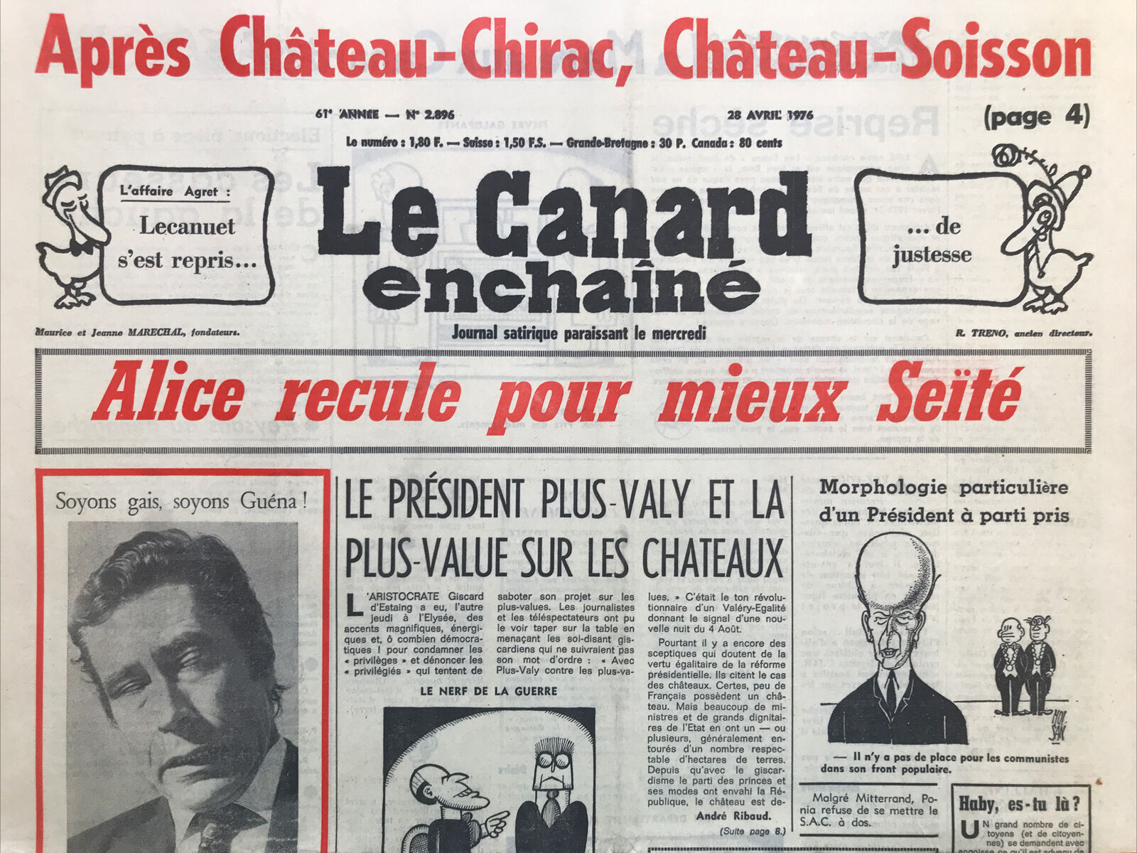 Couac ! | Acheter un Canard | Vente d'Anciens Journaux du Canard Enchaîné. Des Journaux Satiriques de Collection, Historiques & Authentiques de 1916 à 2004 ! | 2896