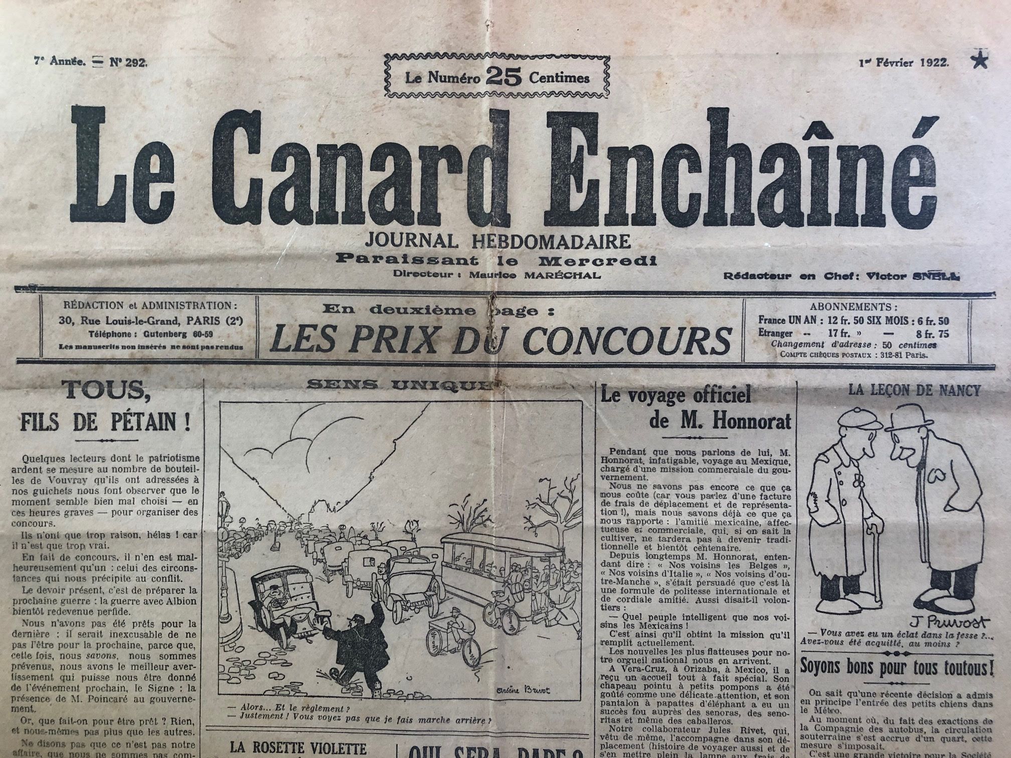 Couac ! | Acheter un Canard | Vente d'Anciens Journaux du Canard Enchaîné. Des Journaux Satiriques de Collection, Historiques & Authentiques de 1916 à 2004 ! | 292