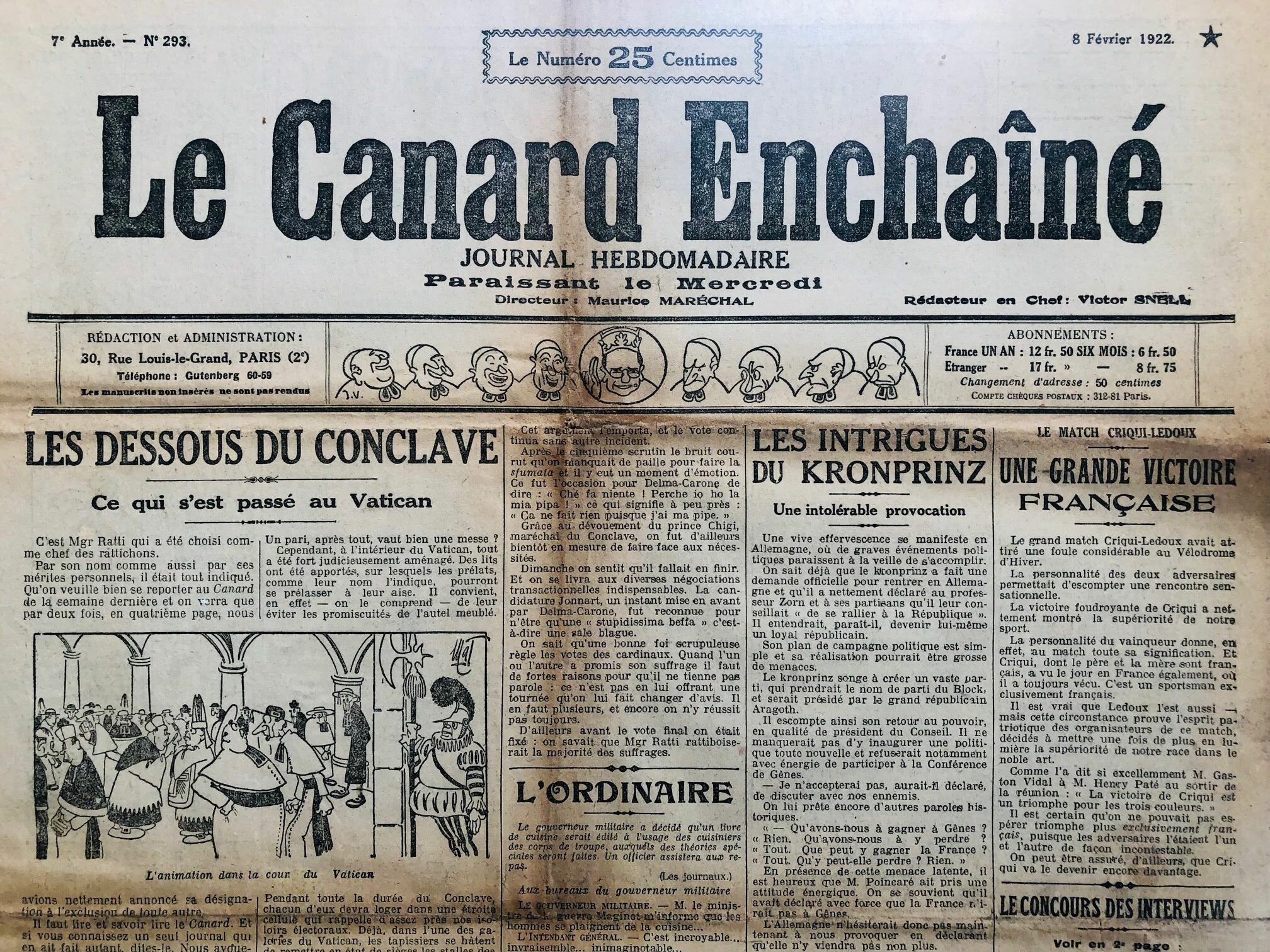 Couac ! | Acheter un Canard | Vente d'Anciens Journaux du Canard Enchaîné. Des Journaux Satiriques de Collection, Historiques & Authentiques de 1916 à 2004 ! | 293 rotated