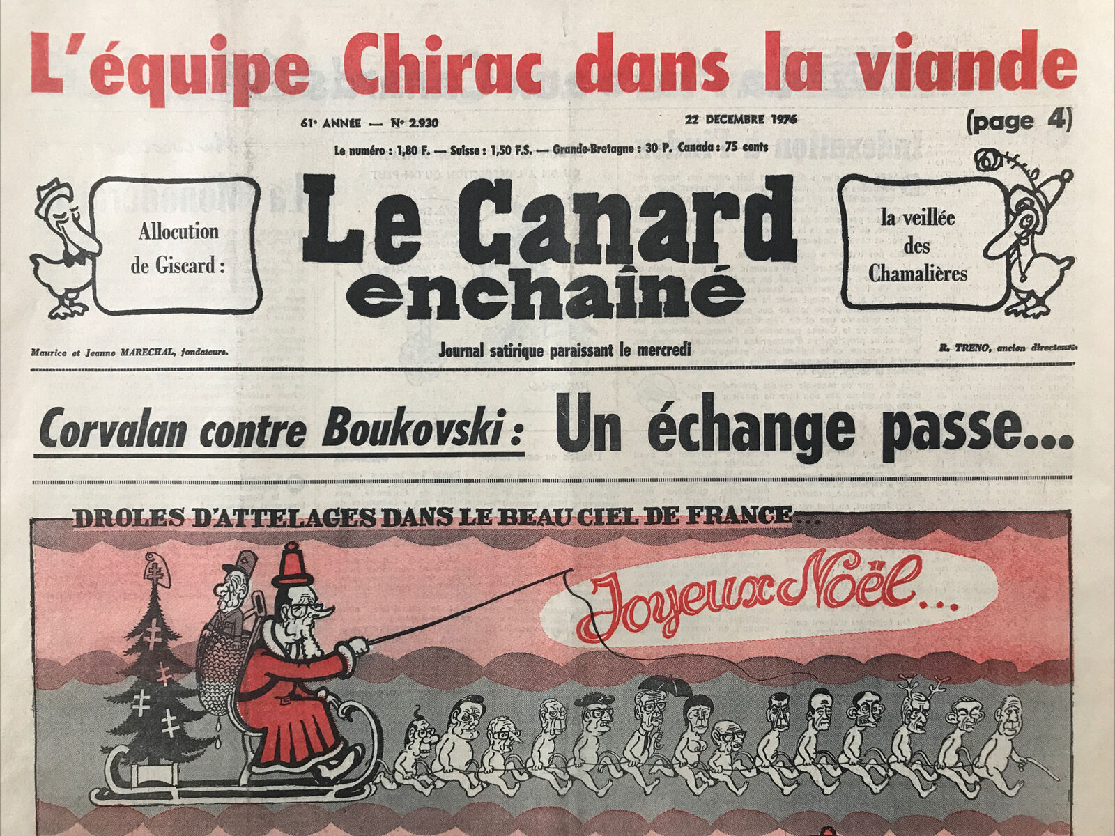 Couac ! | Acheter un Canard | Vente d'Anciens Journaux du Canard Enchaîné. Des Journaux Satiriques de Collection, Historiques & Authentiques de 1916 à 2004 ! | 2930