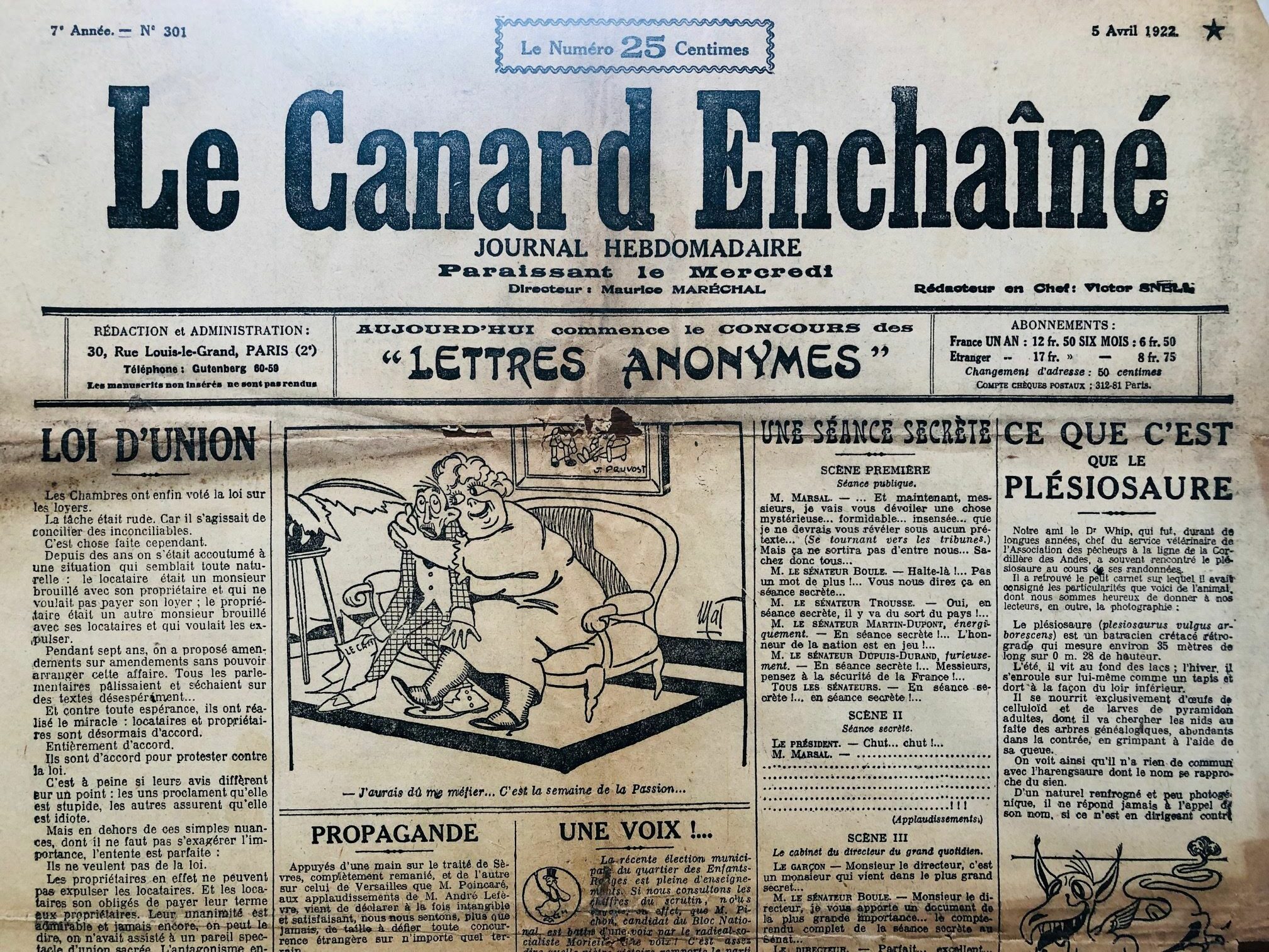 Couac ! | Acheter un Canard | Vente d'Anciens Journaux du Canard Enchaîné. Des Journaux Satiriques de Collection, Historiques & Authentiques de 1916 à 2004 ! | 301 rotated