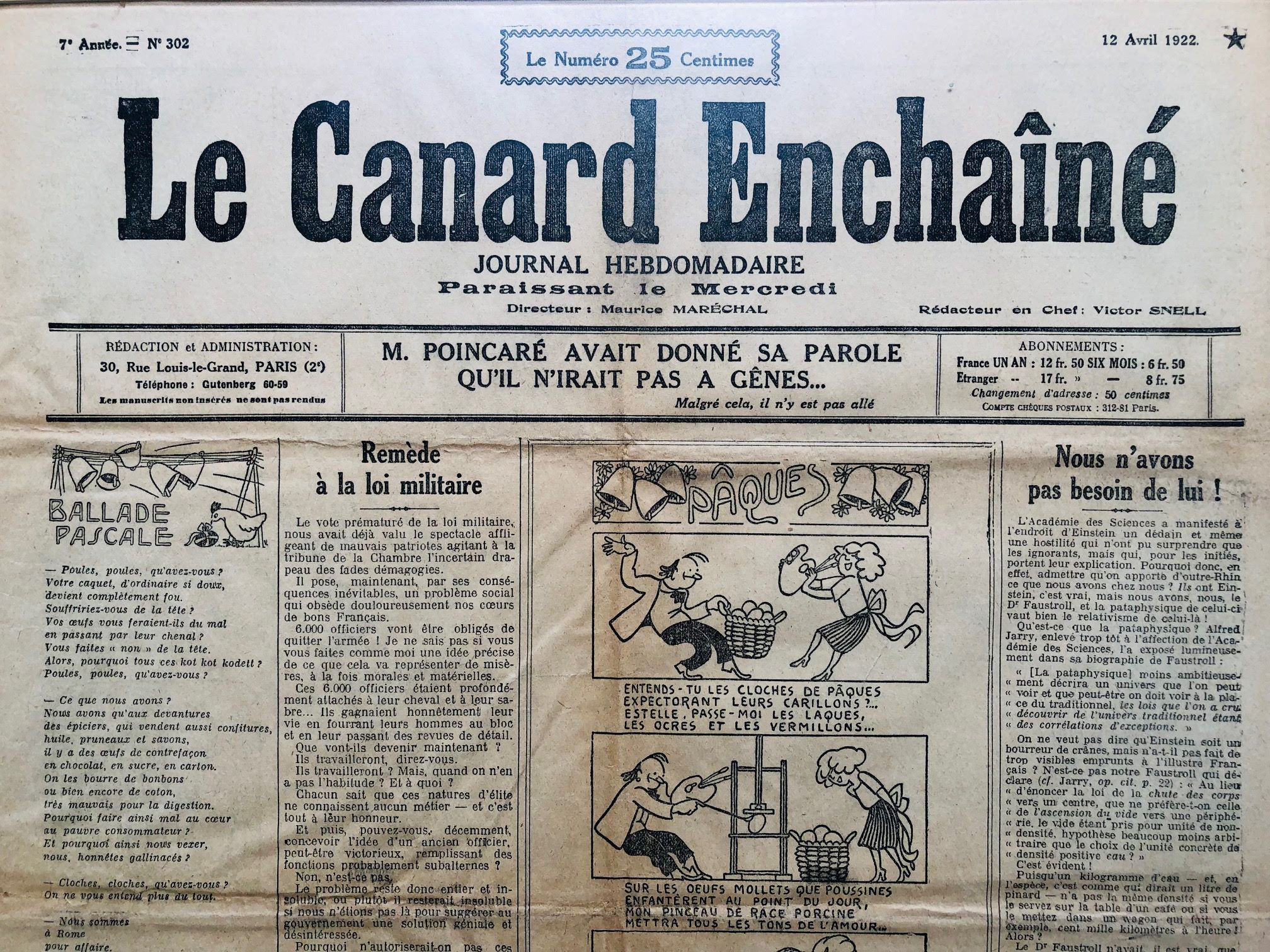 Couac ! | Acheter un Canard | Vente d'Anciens Journaux du Canard Enchaîné. Des Journaux Satiriques de Collection, Historiques & Authentiques de 1916 à 2004 ! | 302