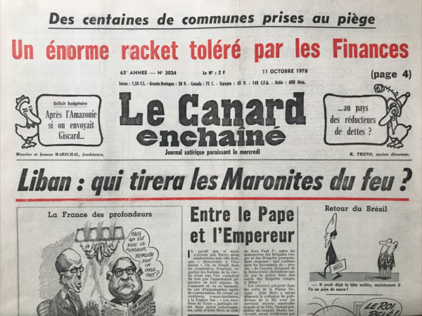 Couac ! | N° 3024 du Canard Enchaîné - 11 Octobre 1978 |  Hommage à Jacques Brel Jacques Brel meurt le 9 octobre 1978, à 49 ans, d'un cancer du poumon, diagnostiqué 4 ans auparavant. Le Canard fait sobre: un encadré avec un dessin de Vasquez De Sola, et 10 petites lignes en-dessous. "Nous l'aimions bien, nous admirions son talent, nous lui ficherons la paix". | 3024