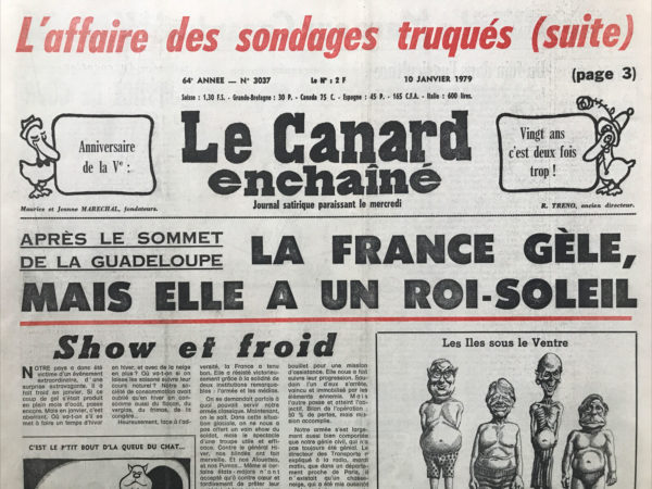 Couac ! | N° 3037 du Canard Enchaîné - 10 Janvier 1979 | Nos Exemplaires du Canard Enchaîné sont archivés dans de bonnes conditions de conservation (obscurité, hygrométrie maitrisée et faible température), ce qui s'avère indispensable pour des journaux anciens. | 3037