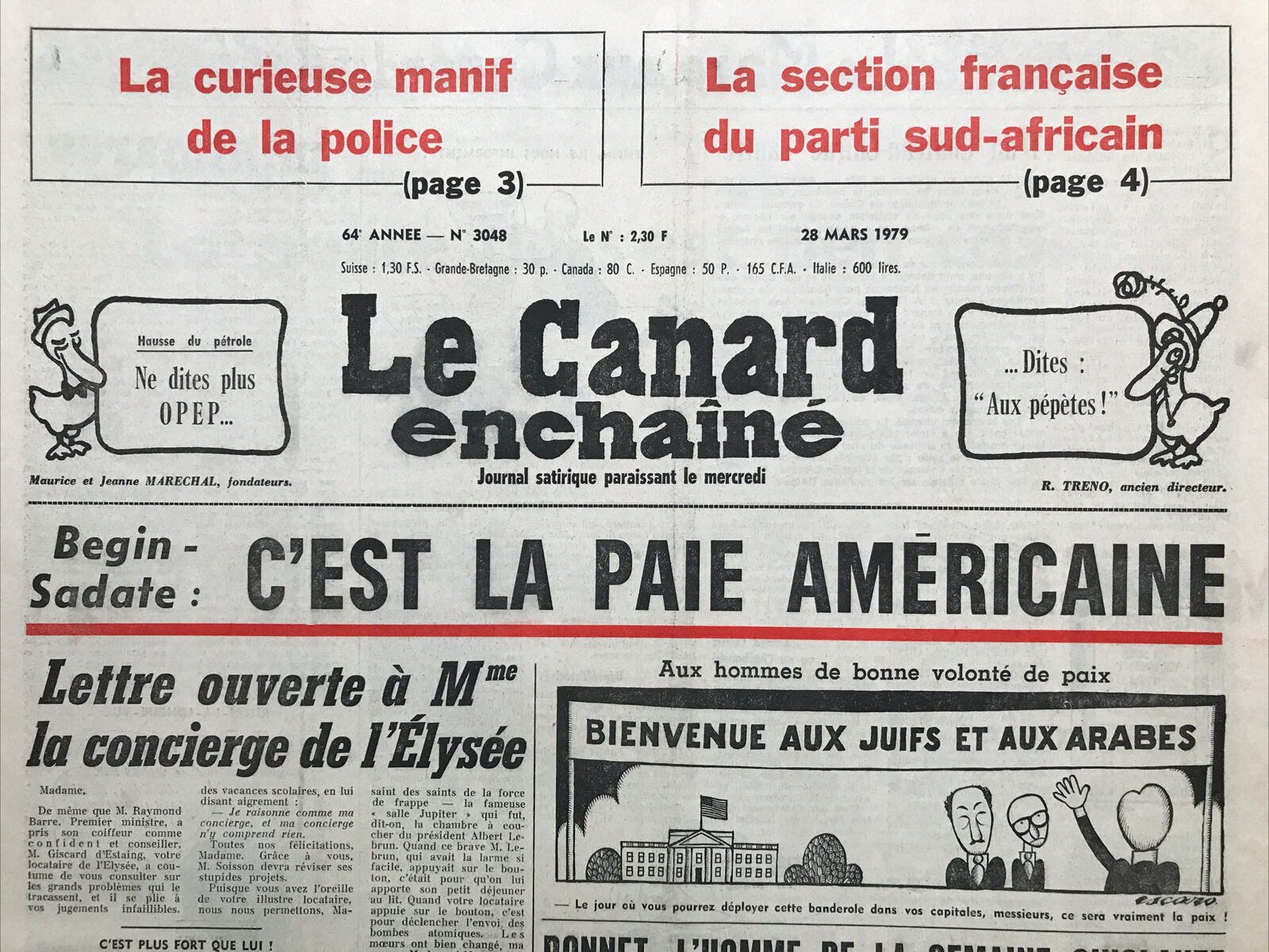 Couac ! | Acheter un Canard | Vente d'Anciens Journaux du Canard Enchaîné. Des Journaux Satiriques de Collection, Historiques & Authentiques de 1916 à 2004 ! | 3048