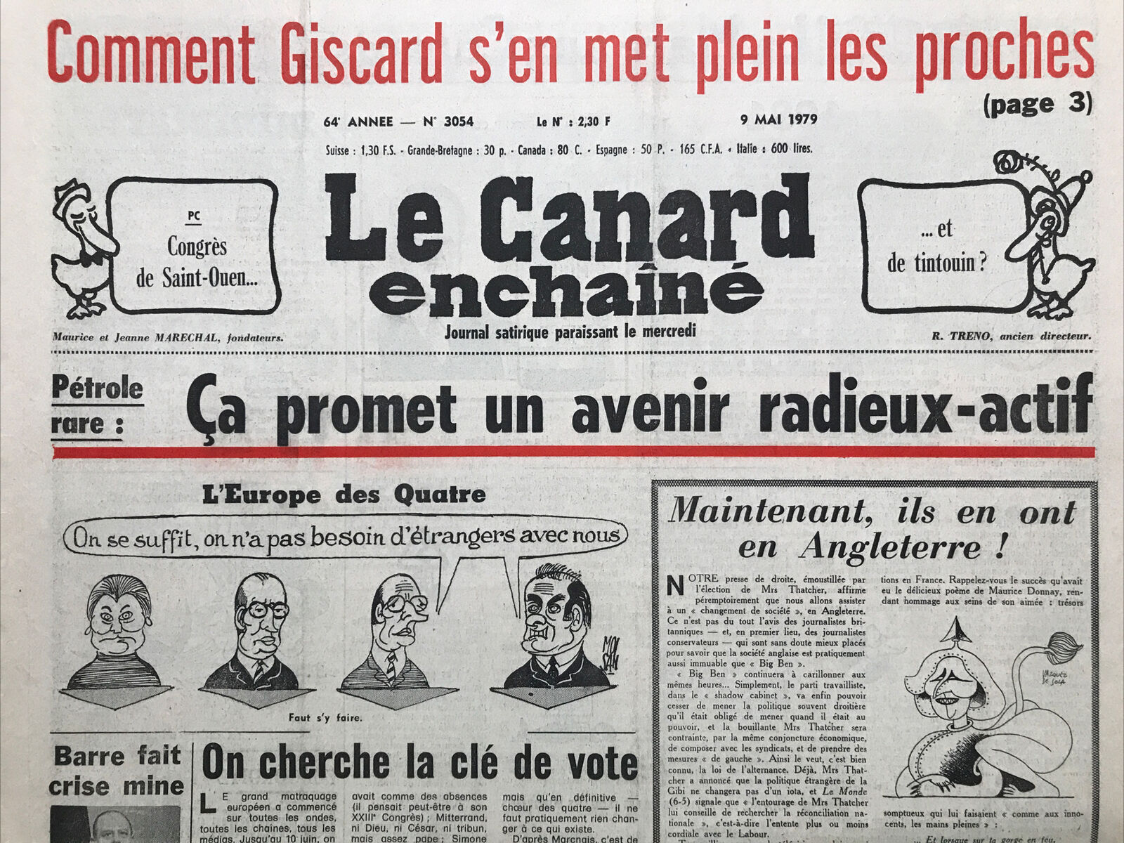 Couac ! | Acheter un Canard | Vente d'Anciens Journaux du Canard Enchaîné. Des Journaux Satiriques de Collection, Historiques & Authentiques de 1916 à 2004 ! | 3054