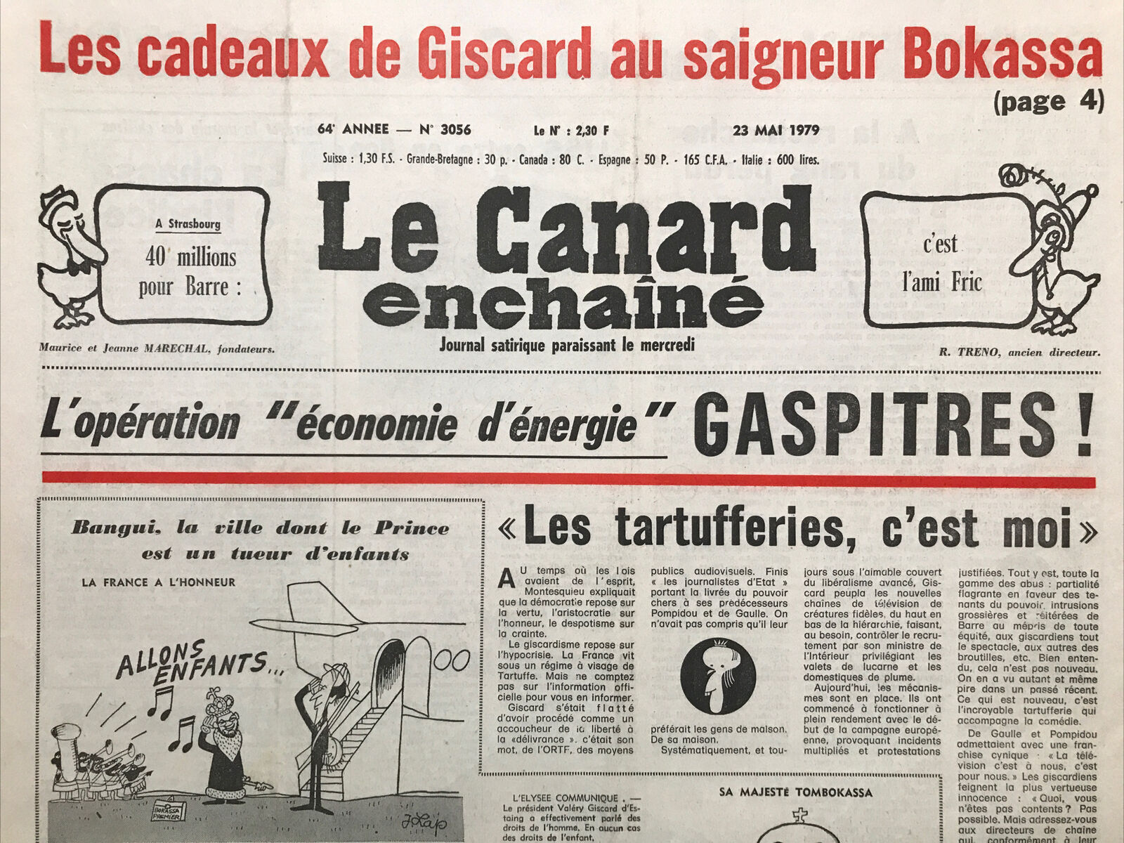 Couac ! | Acheter un Canard | Vente d'Anciens Journaux du Canard Enchaîné. Des Journaux Satiriques de Collection, Historiques & Authentiques de 1916 à 2004 ! | 3056