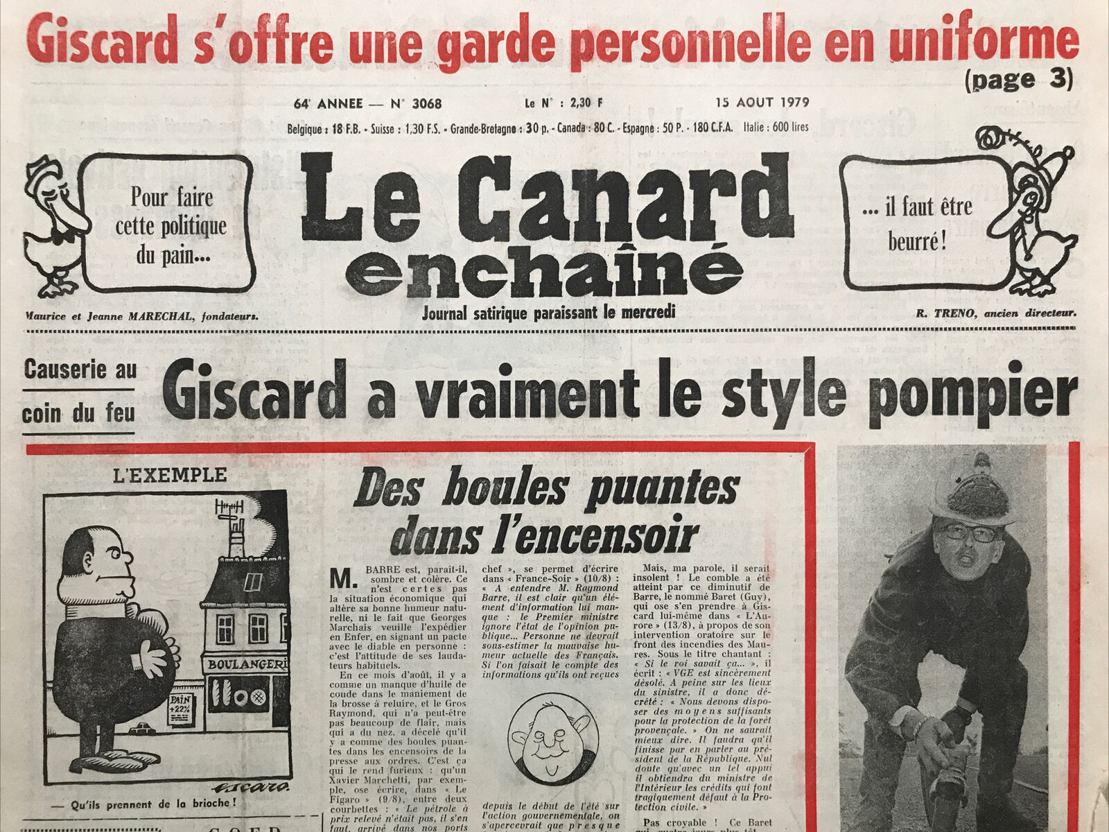 Couac ! | Acheter un Canard | Vente d'Anciens Journaux du Canard Enchaîné. Des Journaux Satiriques de Collection, Historiques & Authentiques de 1916 à 2004 ! | 3068