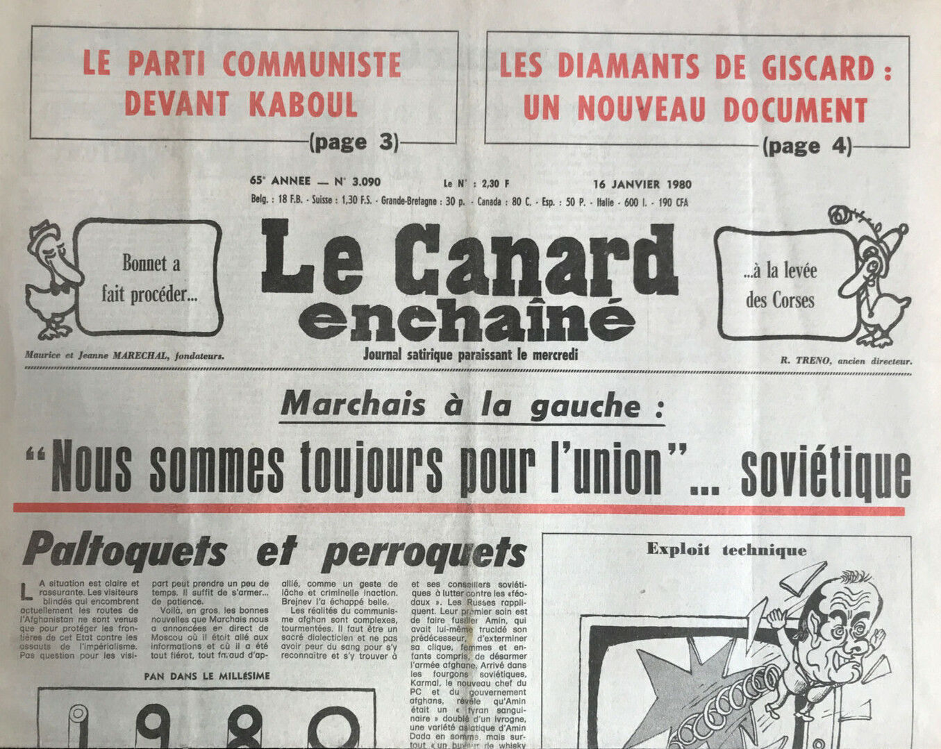 Couac ! | Acheter un Canard | Vente d'Anciens Journaux du Canard Enchaîné. Des Journaux Satiriques de Collection, Historiques & Authentiques de 1916 à 2004 ! | 3090