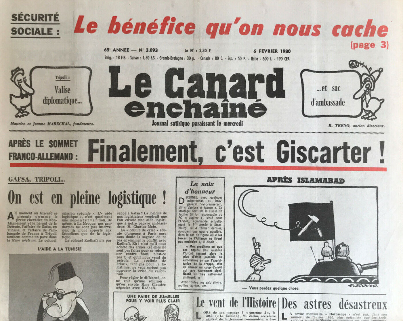 Couac ! | Acheter un Canard | Vente d'Anciens Journaux du Canard Enchaîné. Des Journaux Satiriques de Collection, Historiques & Authentiques de 1916 à 2004 ! | 3093