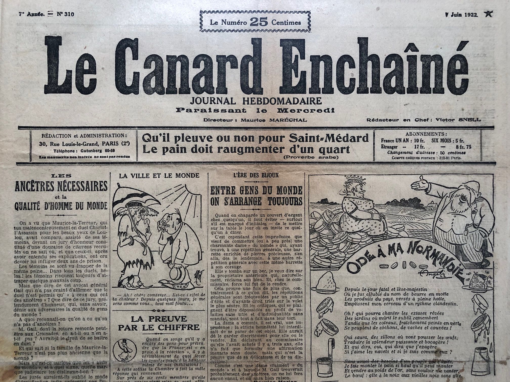 Couac ! | Acheter un Canard | Vente d'Anciens Journaux du Canard Enchaîné. Des Journaux Satiriques de Collection, Historiques & Authentiques de 1916 à 2004 ! | 310