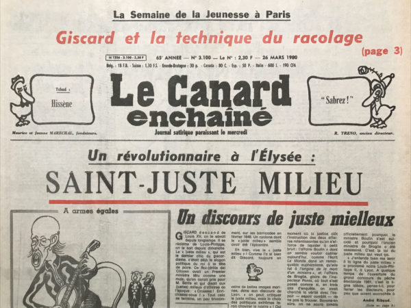 Couac ! | N° 3100 du Canard Enchaîné - 26 Mars 1980 | Nos Exemplaires du Canard Enchaîné sont archivés dans de bonnes conditions de conservation (obscurité, hygrométrie maitrisée et faible température), ce qui s'avère indispensable pour des journaux anciens. | 3100