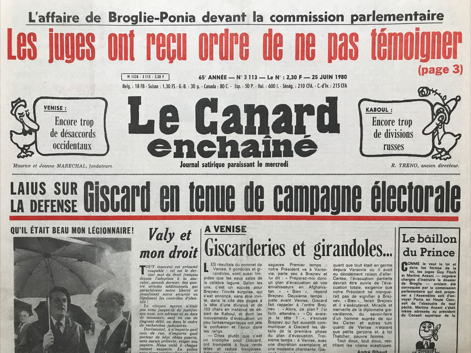 Couac ! | Acheter un Canard | Vente d'Anciens Journaux du Canard Enchaîné. Des Journaux Satiriques de Collection, Historiques & Authentiques de 1916 à 2004 ! | 3113