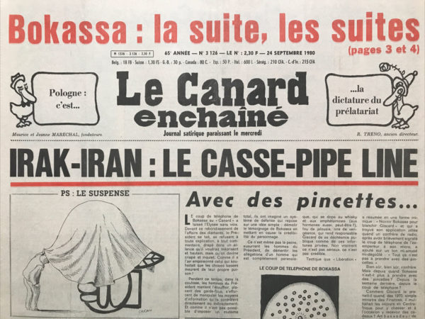 Couac ! | N° 3126 du Canard Enchaîné - 24 Septembre 1980 | Nos Exemplaires du Canard Enchaîné sont archivés dans de bonnes conditions de conservation (obscurité, hygrométrie maitrisée et faible température), ce qui s'avère indispensable pour des journaux anciens. | 3126