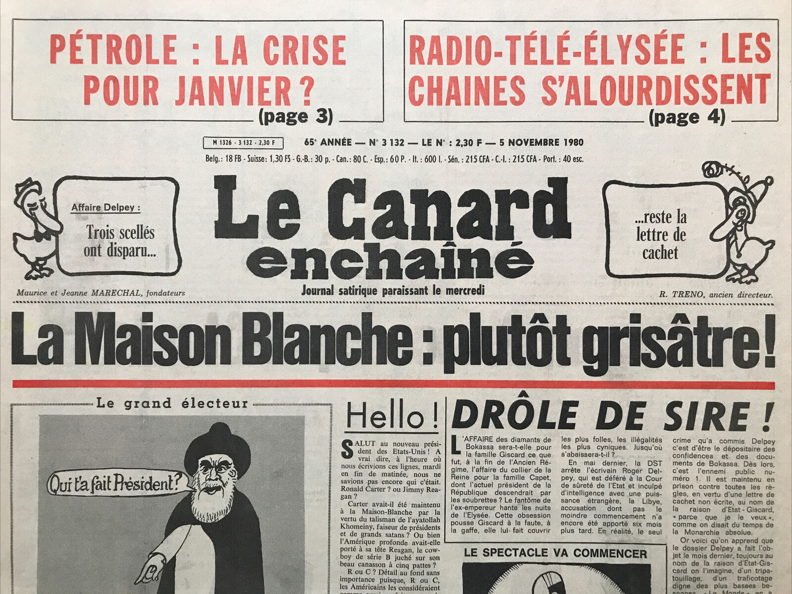 Couac ! | Acheter un Canard | Vente d'Anciens Journaux du Canard Enchaîné. Des Journaux Satiriques de Collection, Historiques & Authentiques de 1916 à 2004 ! | 3132