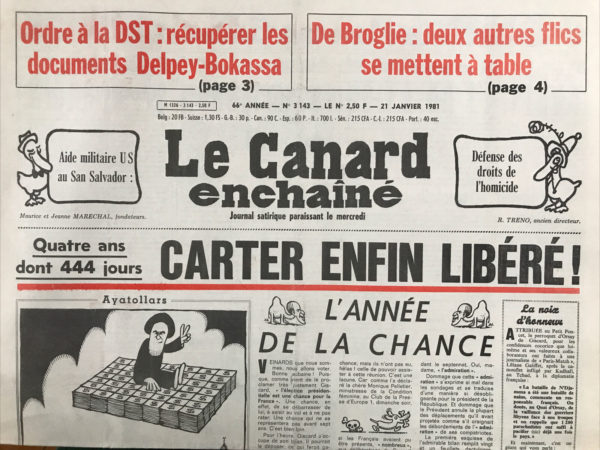 Couac ! | N° 3143 du Canard Enchaîné - 21 Janvier 1981 | Nos Exemplaires du Canard Enchaîné sont archivés dans de bonnes conditions de conservation (obscurité, hygrométrie maitrisée et faible température), ce qui s'avère indispensable pour des journaux anciens. | 3143