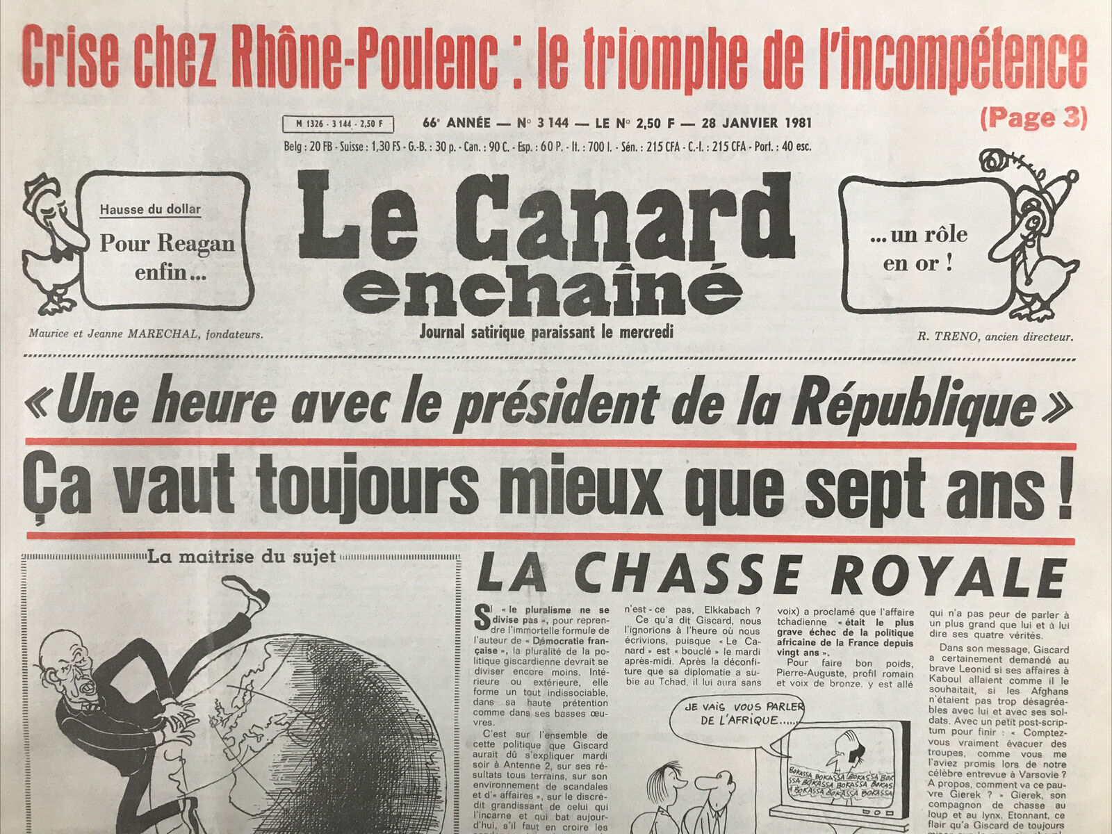 Couac ! | Acheter un Canard | Vente d'Anciens Journaux du Canard Enchaîné. Des Journaux Satiriques de Collection, Historiques & Authentiques de 1916 à 2004 ! | 3144