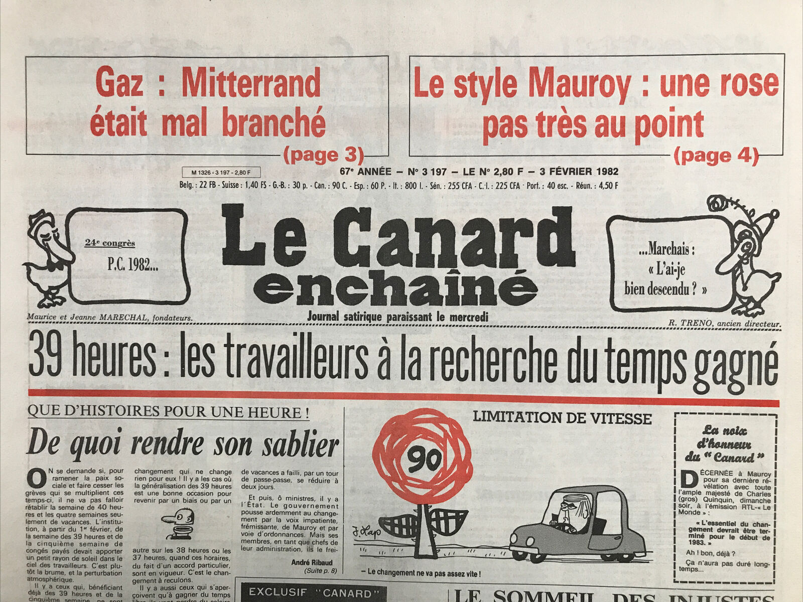 Couac ! | Acheter un Canard | Vente d'Anciens Journaux du Canard Enchaîné. Des Journaux Satiriques de Collection, Historiques & Authentiques de 1916 à 2004 ! | 3197