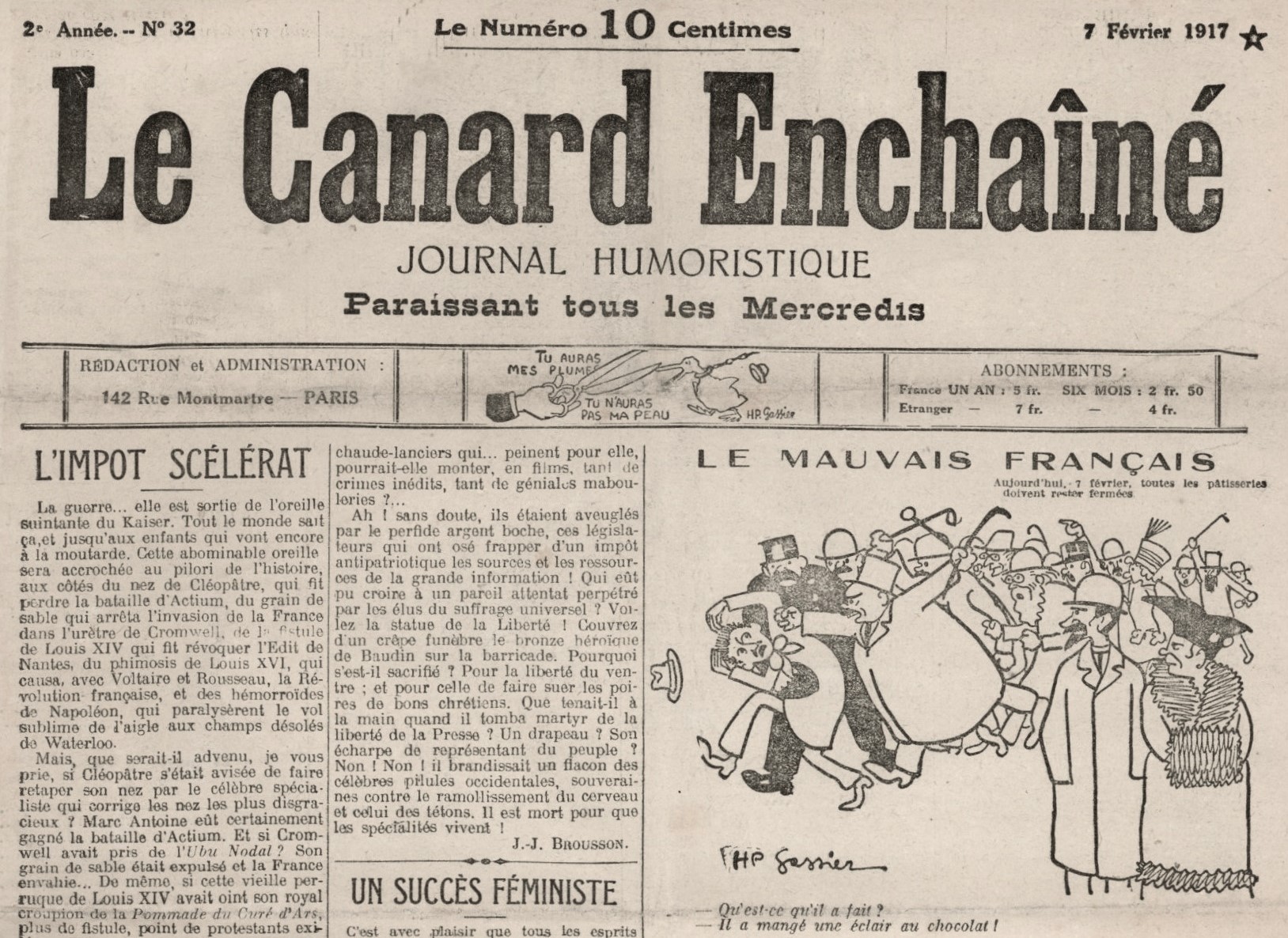 Couac ! | Acheter un Canard | Vente d'Anciens Journaux du Canard Enchaîné. Des Journaux Satiriques de Collection, Historiques & Authentiques de 1916 à 2004 ! | 32 4