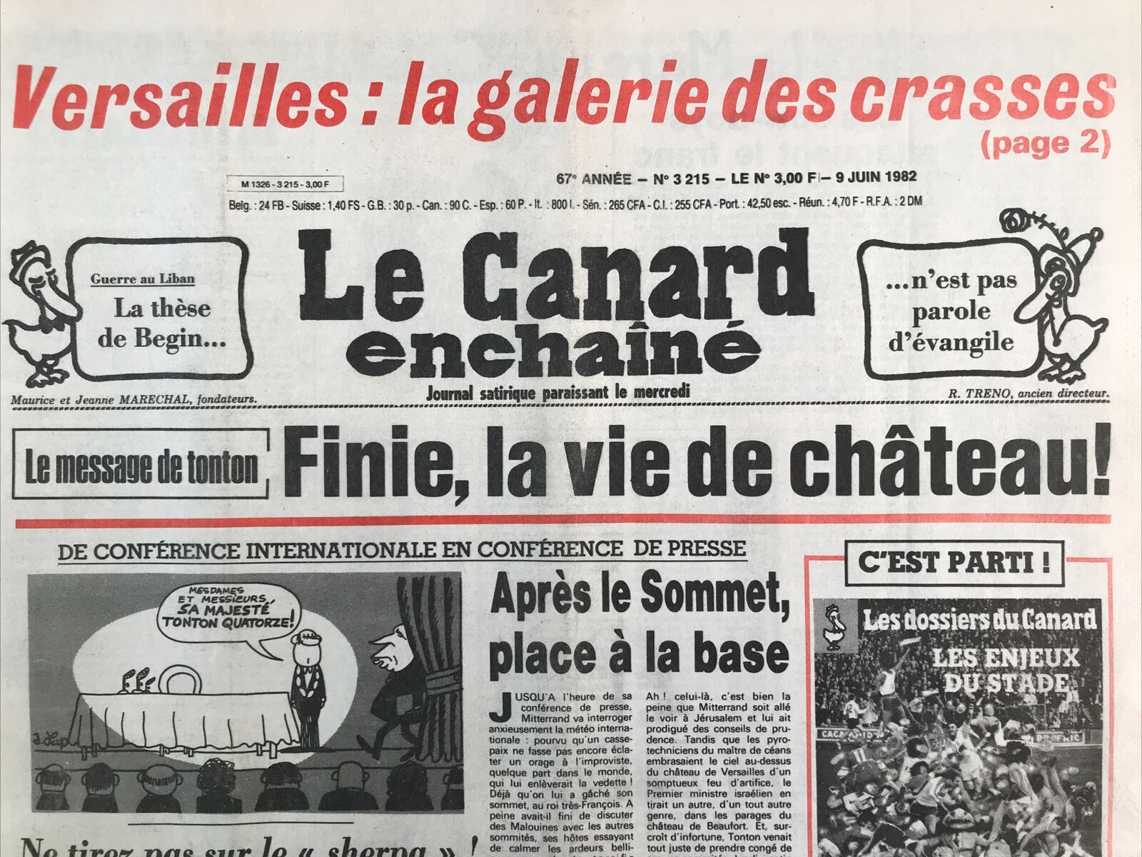 Couac ! | Acheter un Canard | Vente d'Anciens Journaux du Canard Enchaîné. Des Journaux Satiriques de Collection, Historiques & Authentiques de 1916 à 2004 ! | 3215