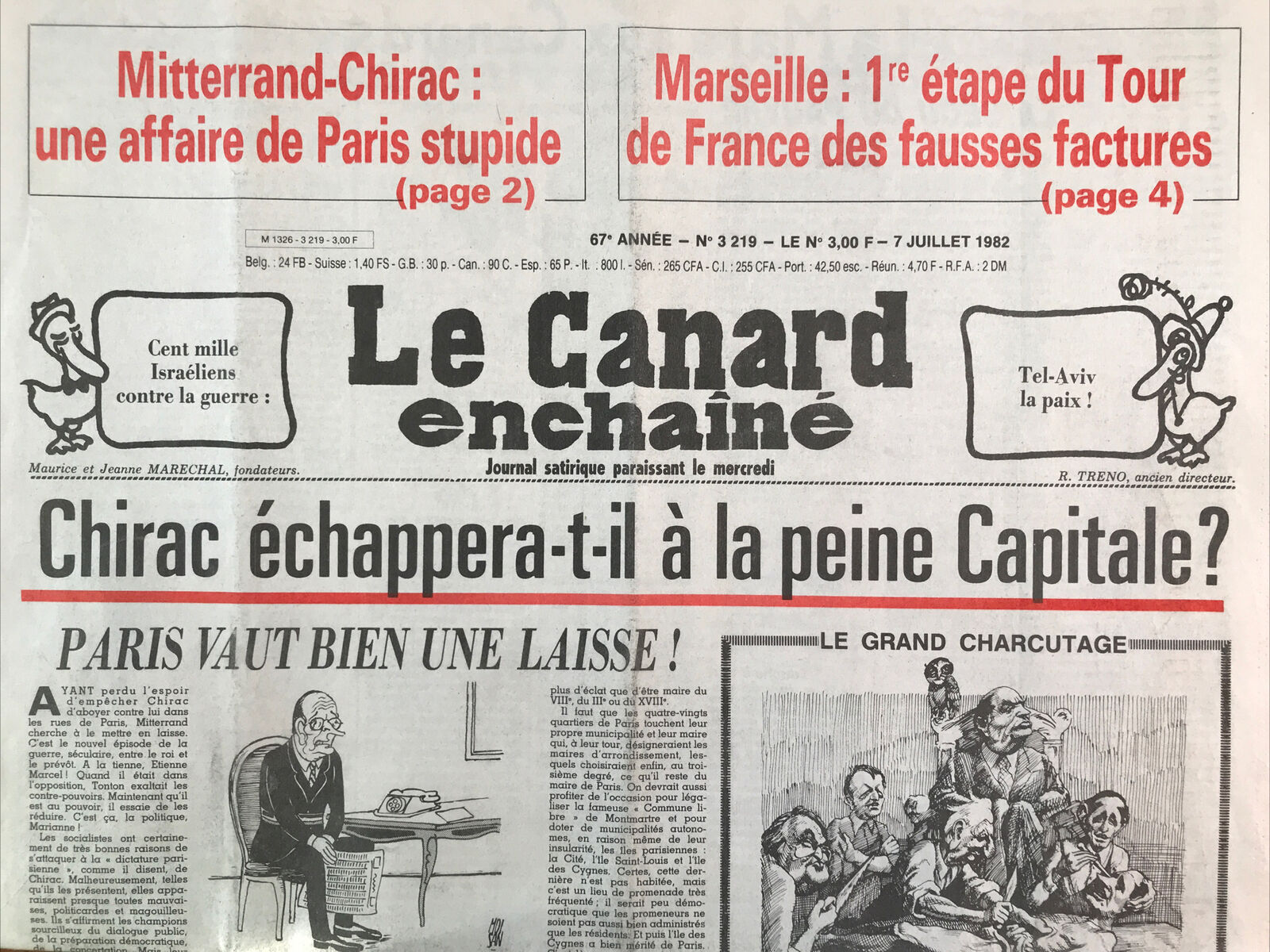 Couac ! | Acheter un Canard | Vente d'Anciens Journaux du Canard Enchaîné. Des Journaux Satiriques de Collection, Historiques & Authentiques de 1916 à 2004 ! | 3219