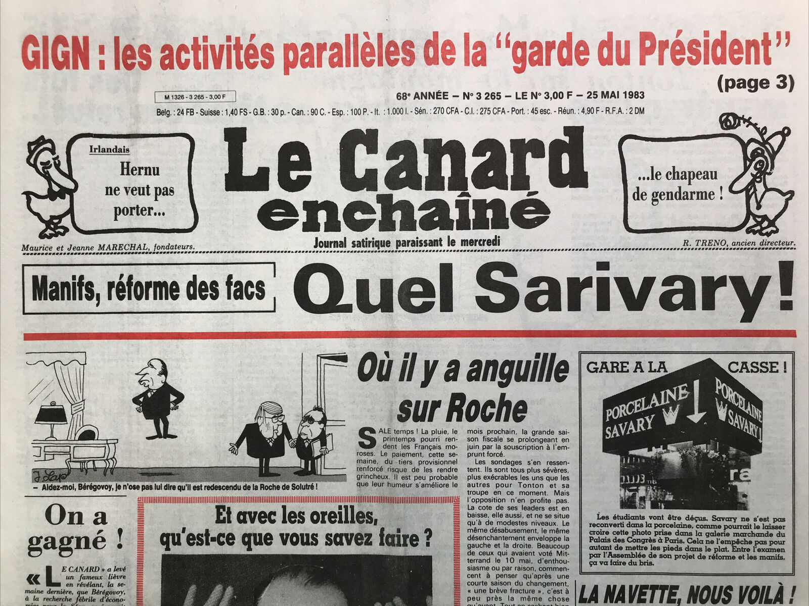 Couac ! | Acheter un Canard | Vente d'Anciens Journaux du Canard Enchaîné. Des Journaux Satiriques de Collection, Historiques & Authentiques de 1916 à 2004 ! | 3265