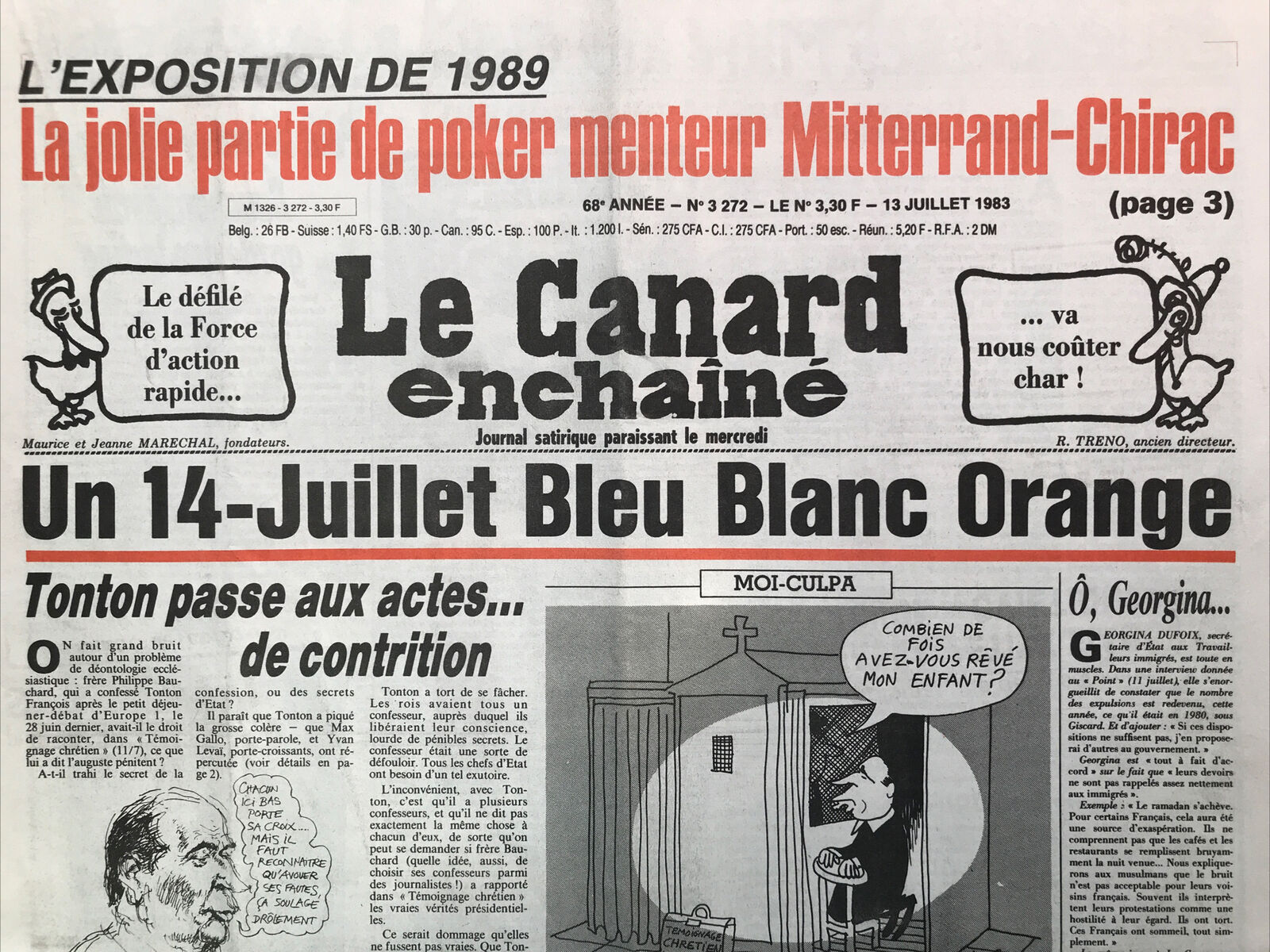 Couac ! | Acheter un Canard | Vente d'Anciens Journaux du Canard Enchaîné. Des Journaux Satiriques de Collection, Historiques & Authentiques de 1916 à 2004 ! | 3272