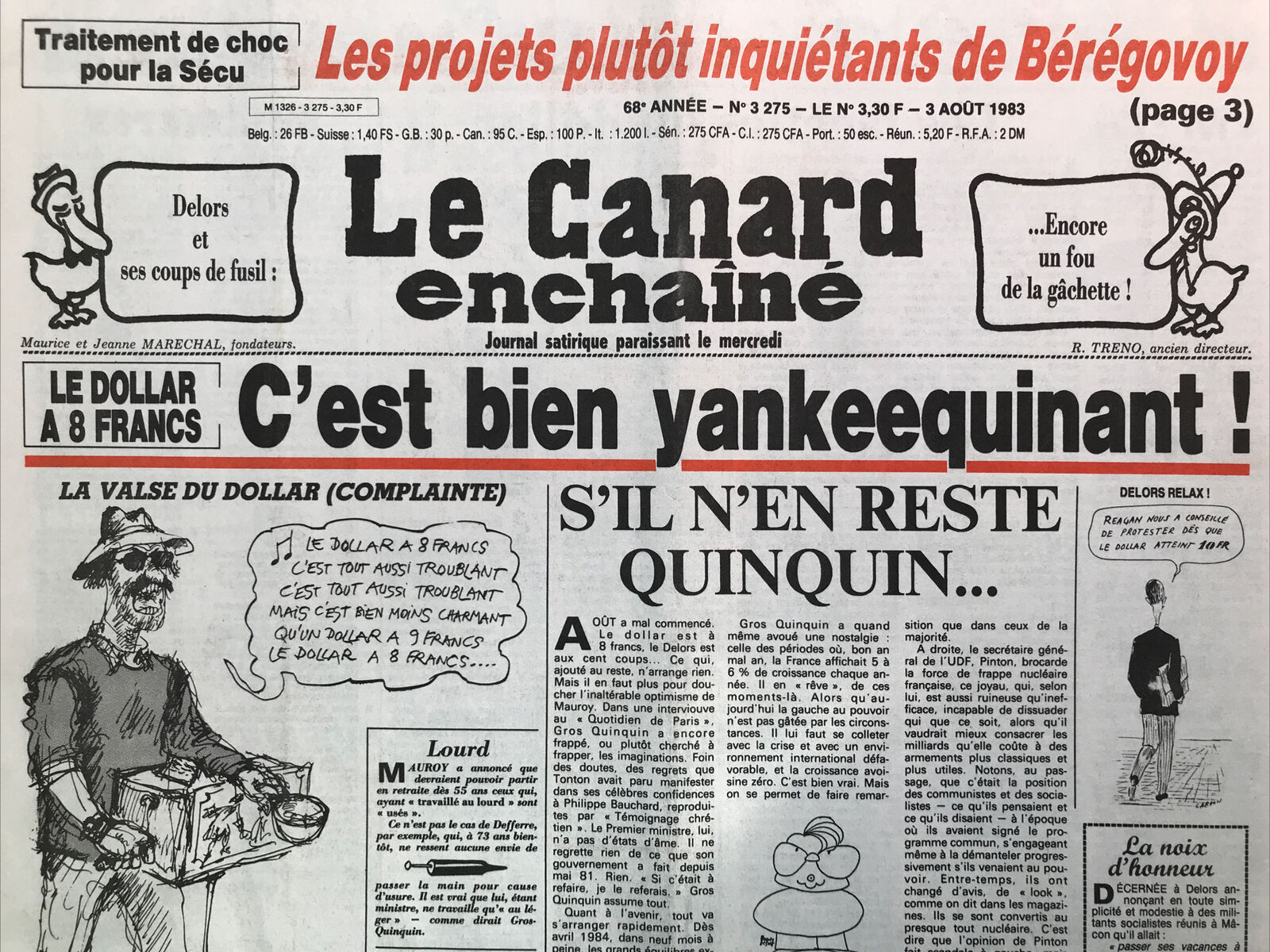 Couac ! | Acheter un Canard | Vente d'Anciens Journaux du Canard Enchaîné. Des Journaux Satiriques de Collection, Historiques & Authentiques de 1916 à 2004 ! | 3275