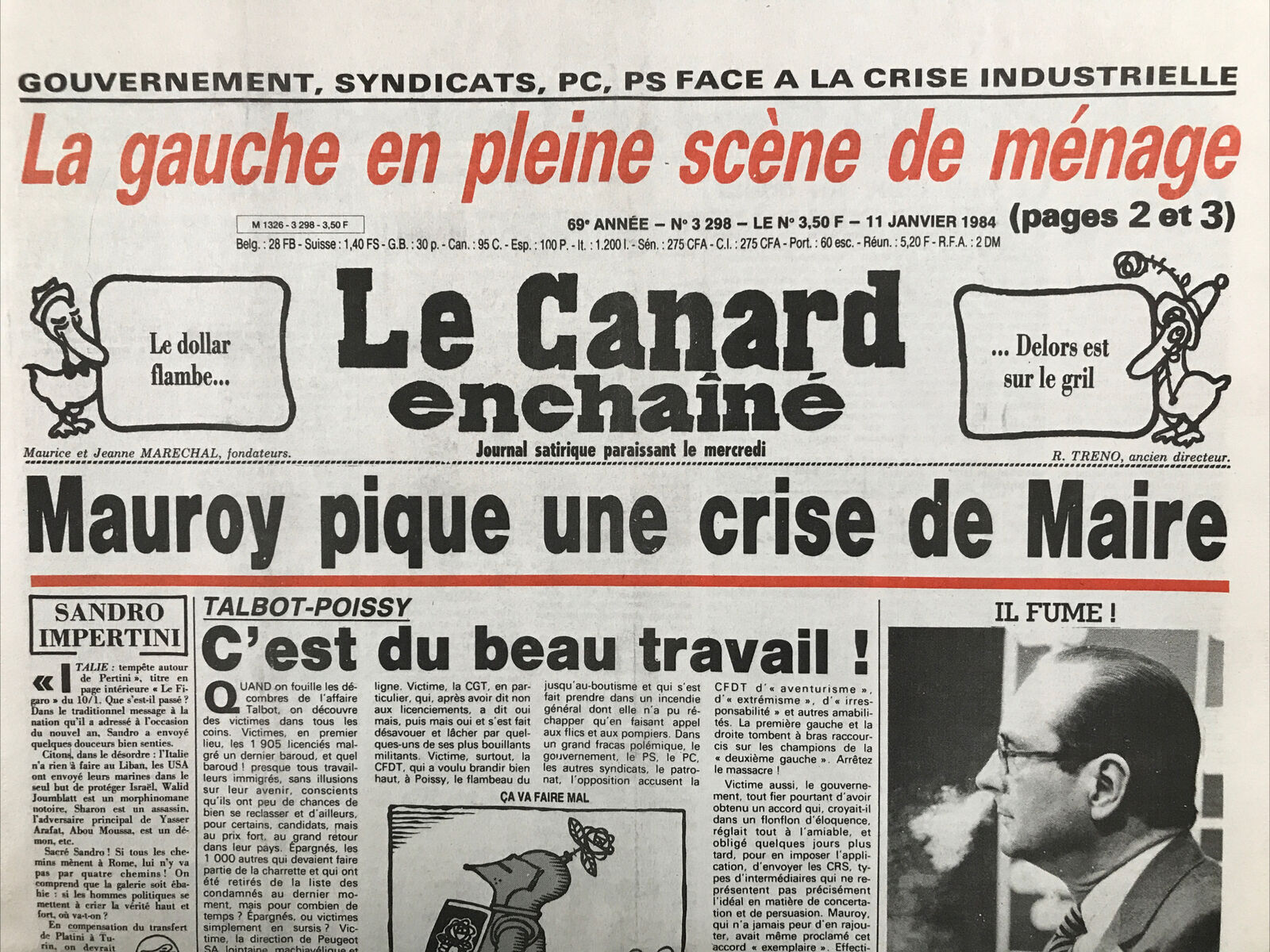 Couac ! | Acheter un Canard | Vente d'Anciens Journaux du Canard Enchaîné. Des Journaux Satiriques de Collection, Historiques & Authentiques de 1916 à 2004 ! | 3298