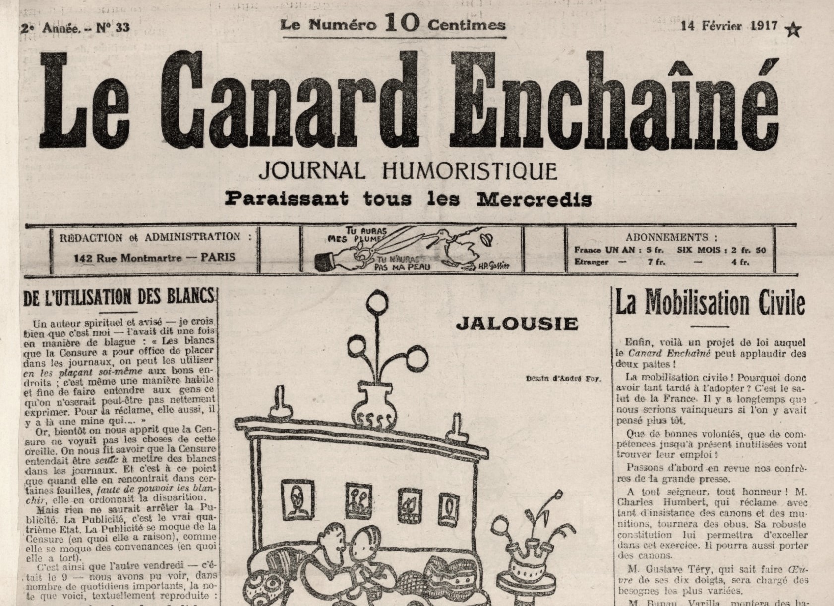 Couac ! | Acheter un Canard | Vente d'Anciens Journaux du Canard Enchaîné. Des Journaux Satiriques de Collection, Historiques & Authentiques de 1916 à 2004 ! | 33 4