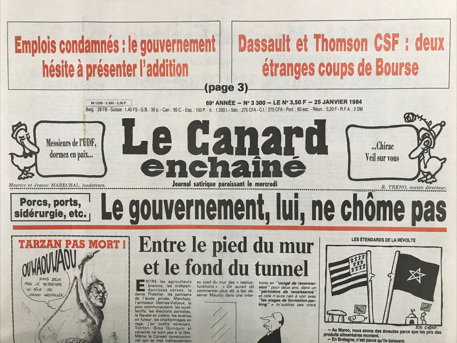 Couac ! | Acheter un Canard | Vente d'Anciens Journaux du Canard Enchaîné. Des Journaux Satiriques de Collection, Historiques & Authentiques de 1916 à 2004 ! | 3300