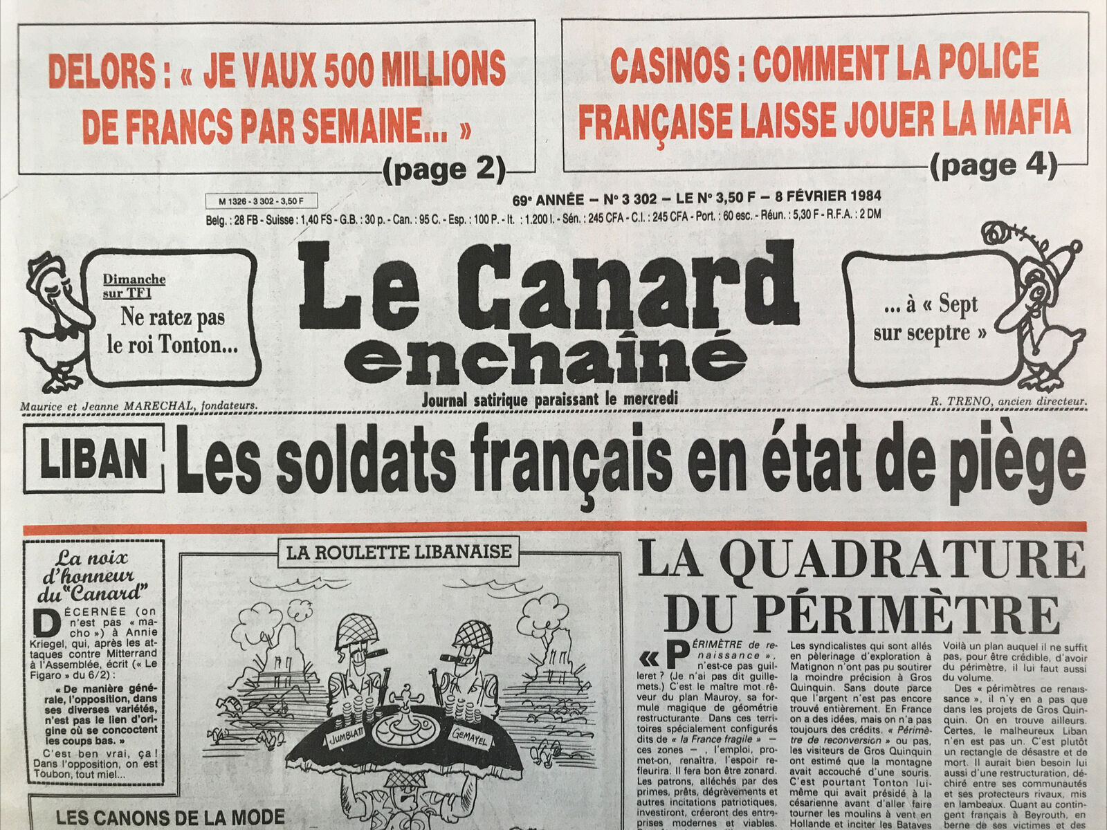 Couac ! | Acheter un Canard | Vente d'Anciens Journaux du Canard Enchaîné. Des Journaux Satiriques de Collection, Historiques & Authentiques de 1916 à 2004 ! | 3302