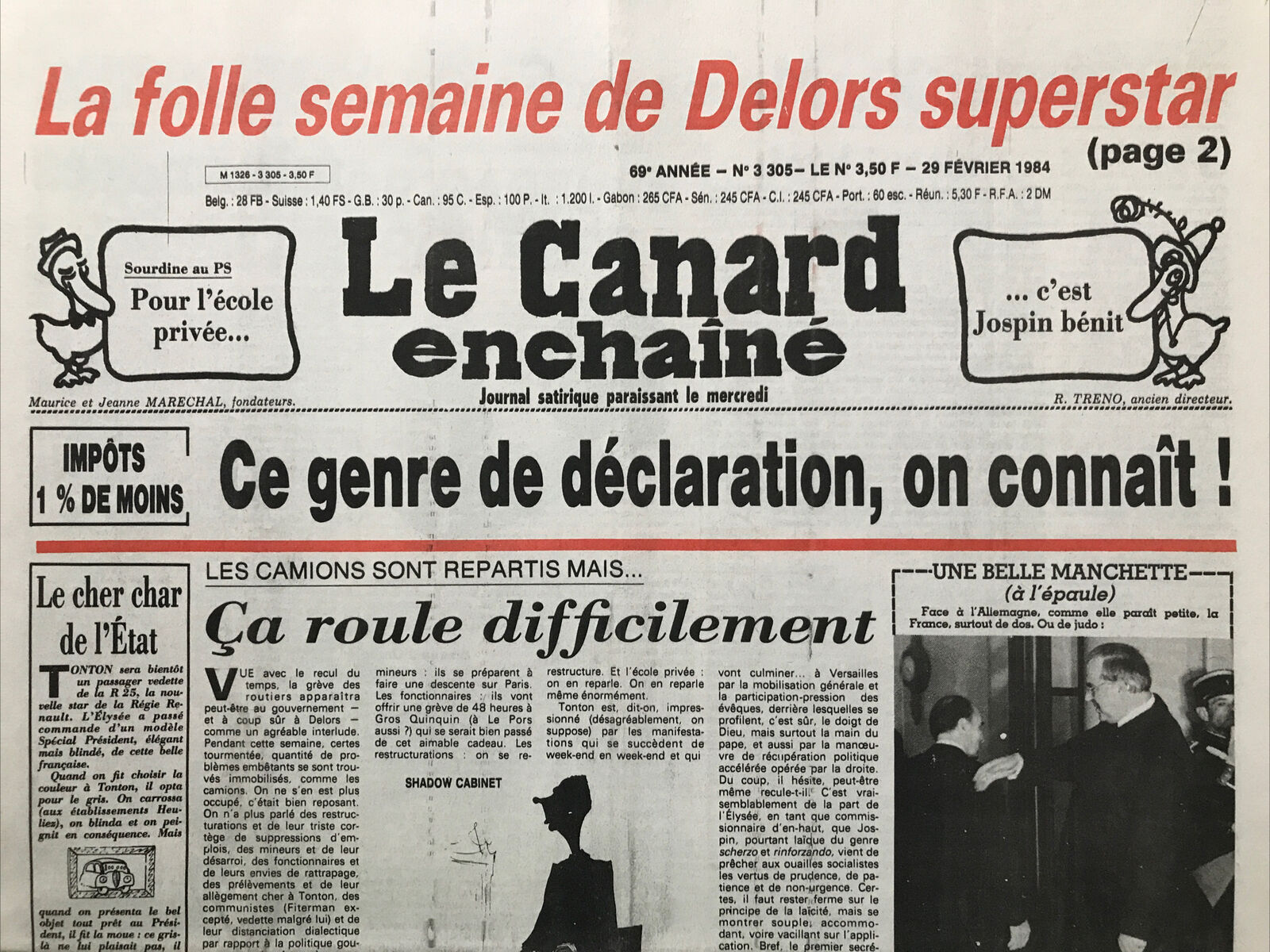 Couac ! | Acheter un Canard | Vente d'Anciens Journaux du Canard Enchaîné. Des Journaux Satiriques de Collection, Historiques & Authentiques de 1916 à 2004 ! | 3305