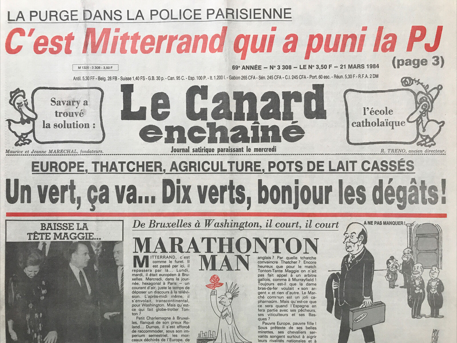 Couac ! | Acheter un Canard | Vente d'Anciens Journaux du Canard Enchaîné. Des Journaux Satiriques de Collection, Historiques & Authentiques de 1916 à 2004 ! | 3308