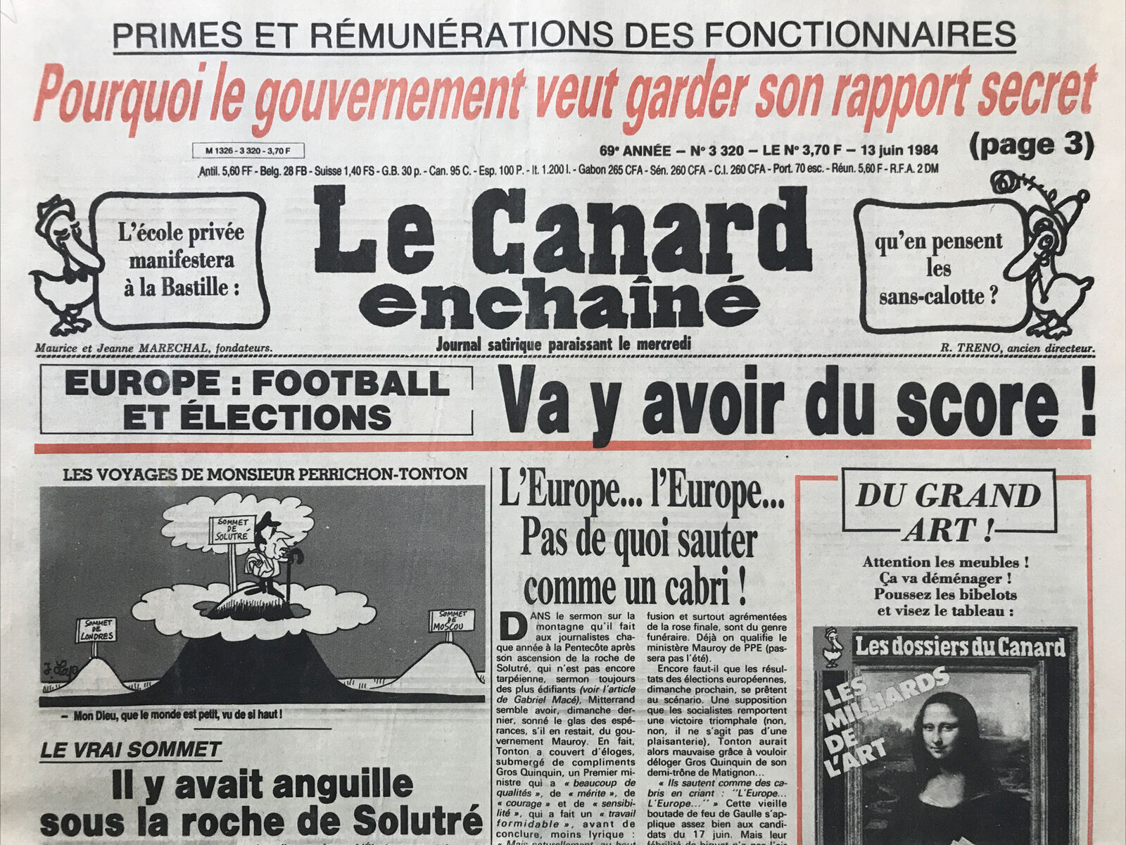 Couac ! | Acheter un Canard | Vente d'Anciens Journaux du Canard Enchaîné. Des Journaux Satiriques de Collection, Historiques & Authentiques de 1916 à 2004 ! | 3320