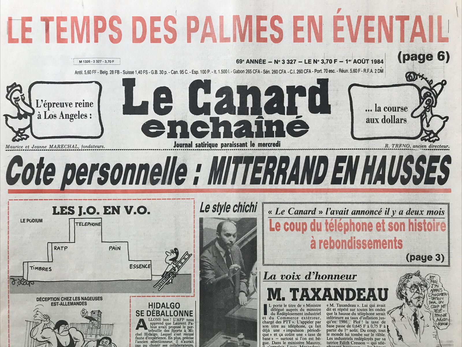 Couac ! | Acheter un Canard | Vente d'Anciens Journaux du Canard Enchaîné. Des Journaux Satiriques de Collection, Historiques & Authentiques de 1916 à 2004 ! | 3327