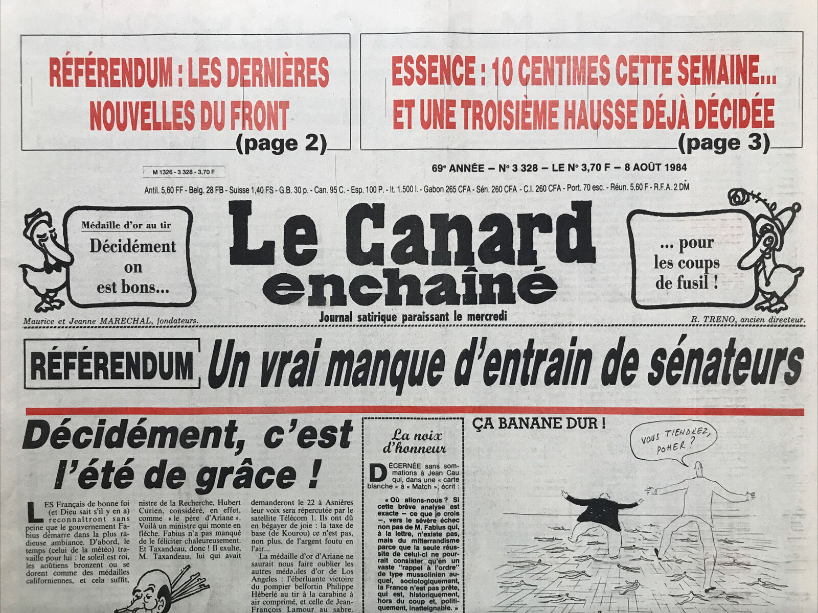 Couac ! | Acheter un Canard | Vente d'Anciens Journaux du Canard Enchaîné. Des Journaux Satiriques de Collection, Historiques & Authentiques de 1916 à 2004 ! | 3328