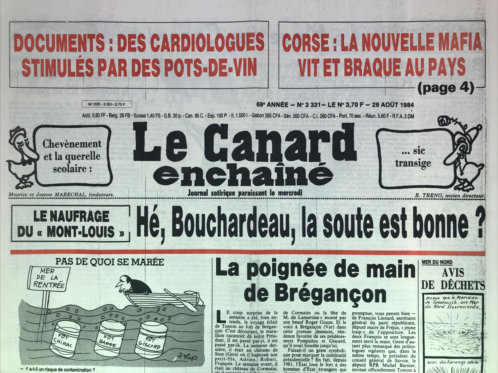 Couac ! | Acheter un Canard | Vente d'Anciens Journaux du Canard Enchaîné. Des Journaux Satiriques de Collection, Historiques & Authentiques de 1916 à 2004 ! | 3331