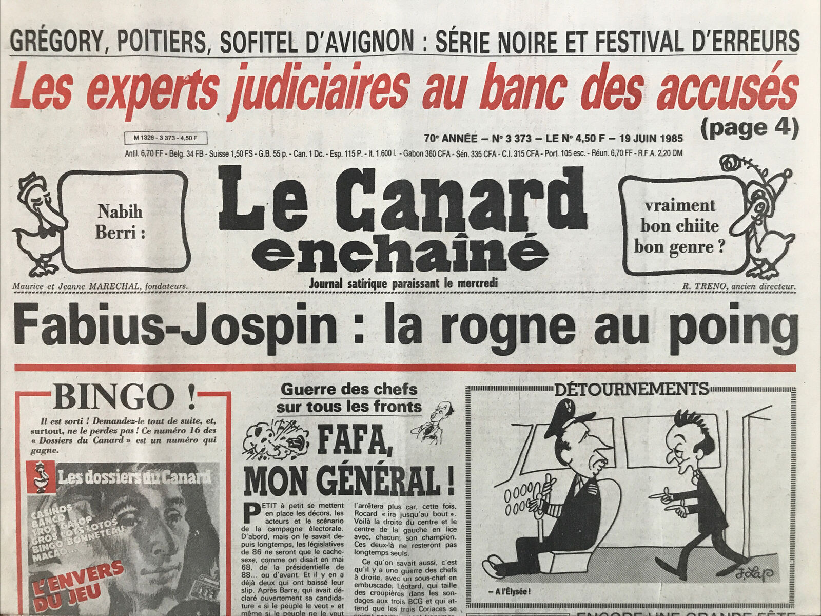 Couac ! | Acheter un Canard | Vente d'Anciens Journaux du Canard Enchaîné. Des Journaux Satiriques de Collection, Historiques & Authentiques de 1916 à 2004 ! | 3373