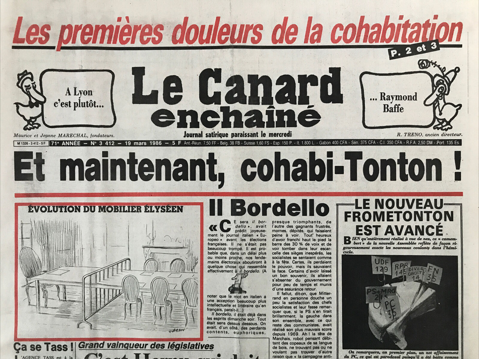 Couac ! | Acheter un Canard | Vente d'Anciens Journaux du Canard Enchaîné. Des Journaux Satiriques de Collection, Historiques & Authentiques de 1916 à 2004 ! | 3412