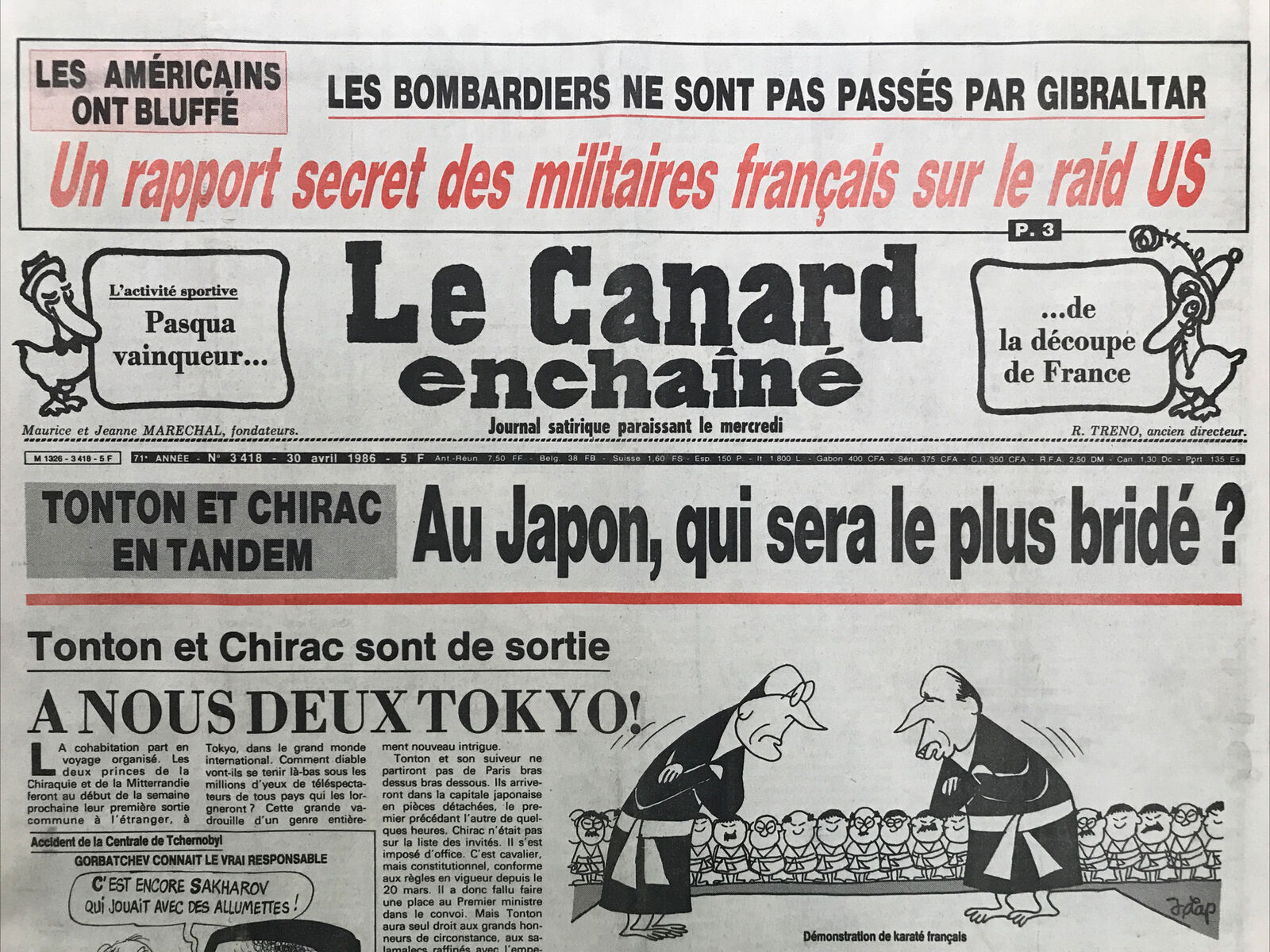 Couac ! | Acheter un Canard | Vente d'Anciens Journaux du Canard Enchaîné. Des Journaux Satiriques de Collection, Historiques & Authentiques de 1916 à 2004 ! | 3418