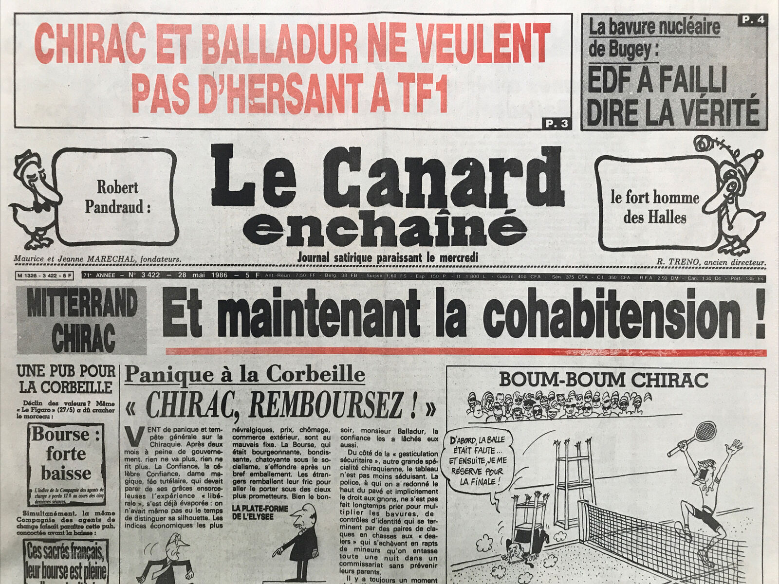 Couac ! | Acheter un Canard | Vente d'Anciens Journaux du Canard Enchaîné. Des Journaux Satiriques de Collection, Historiques & Authentiques de 1916 à 2004 ! | 3422