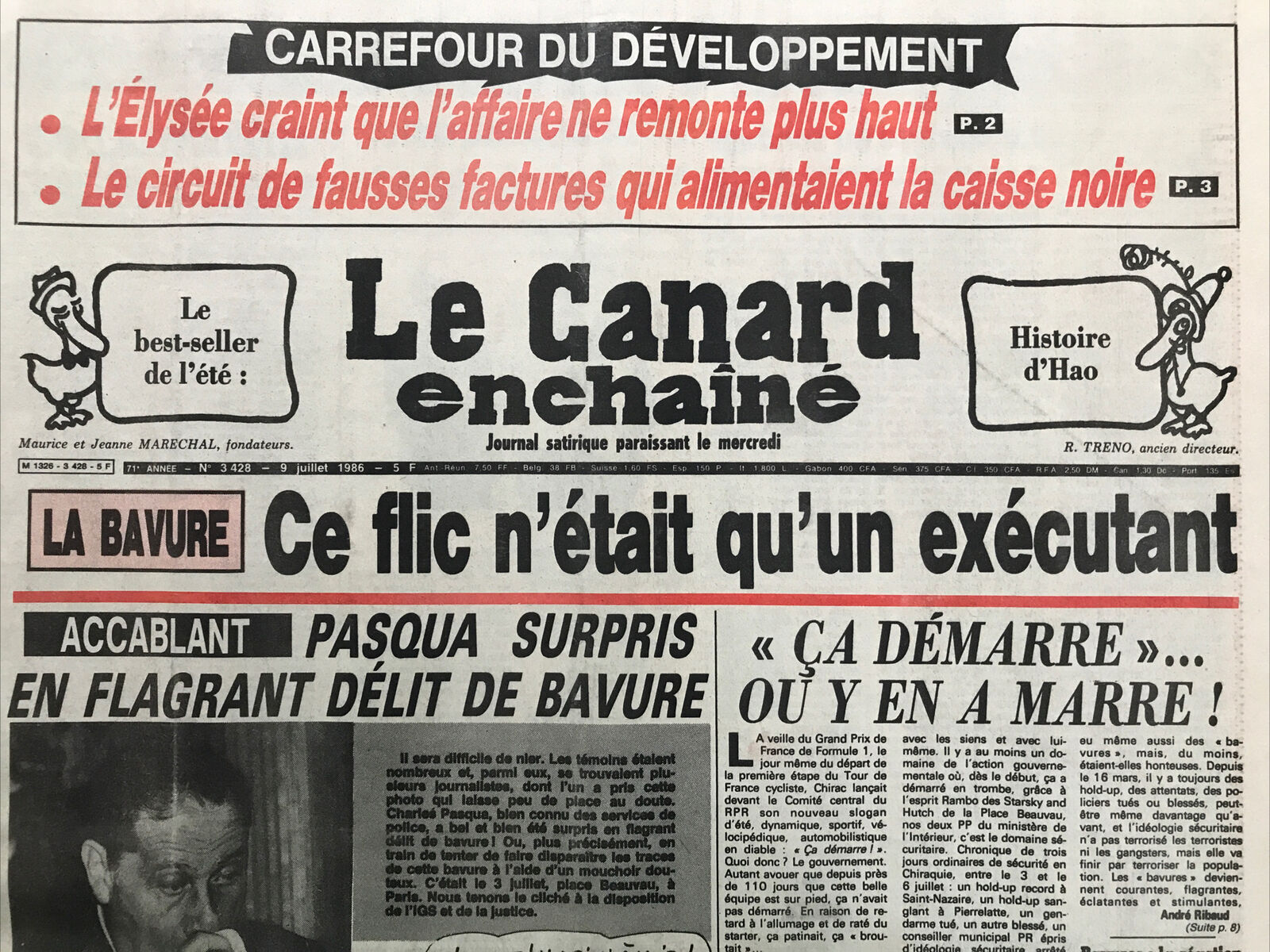 Couac ! | Acheter un Canard | Vente d'Anciens Journaux du Canard Enchaîné. Des Journaux Satiriques de Collection, Historiques & Authentiques de 1916 à 2004 ! | 3428