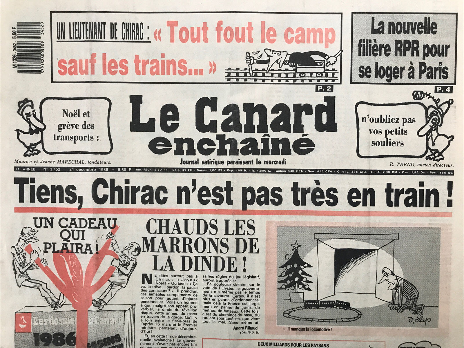 Couac ! | Acheter un Canard | Vente d'Anciens Journaux du Canard Enchaîné. Des Journaux Satiriques de Collection, Historiques & Authentiques de 1916 à 2004 ! | 3452