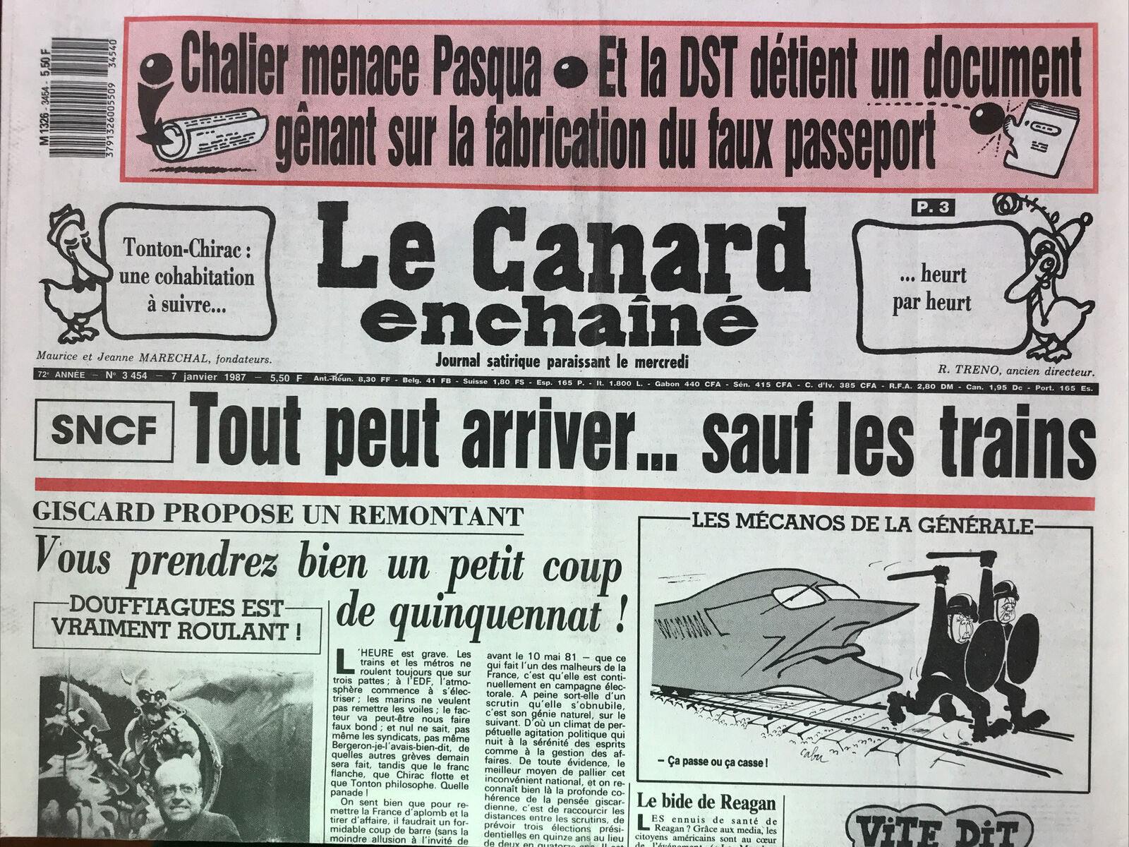 Couac ! | Acheter un Canard | Vente d'Anciens Journaux du Canard Enchaîné. Des Journaux Satiriques de Collection, Historiques & Authentiques de 1916 à 2004 ! | 3454