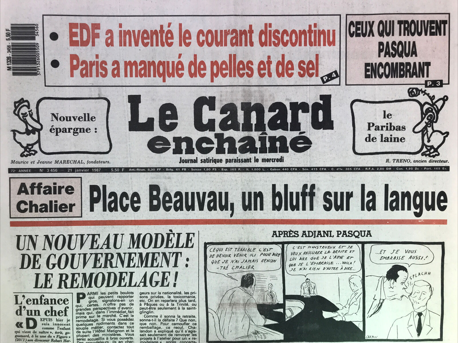 Couac ! | Acheter un Canard | Vente d'Anciens Journaux du Canard Enchaîné. Des Journaux Satiriques de Collection, Historiques & Authentiques de 1916 à 2004 ! | 3456