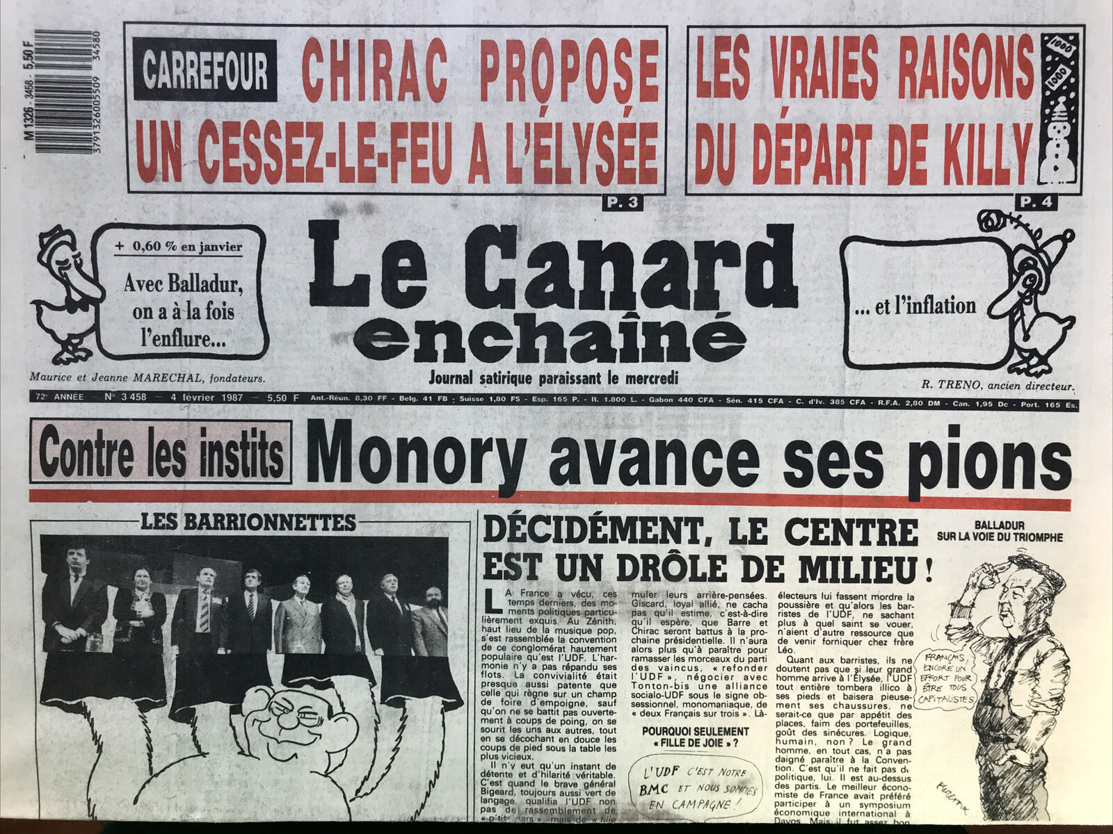 Couac ! | Acheter un Canard | Vente d'Anciens Journaux du Canard Enchaîné. Des Journaux Satiriques de Collection, Historiques & Authentiques de 1916 à 2004 ! | 3458