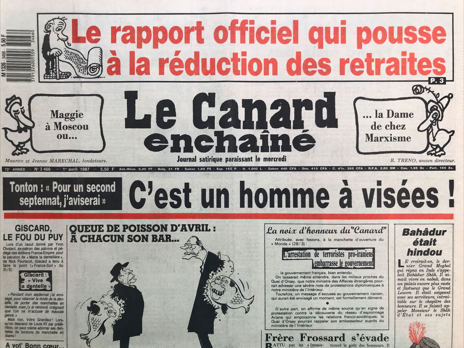 Couac ! | Acheter un Canard | Vente d'Anciens Journaux du Canard Enchaîné. Des Journaux Satiriques de Collection, Historiques & Authentiques de 1916 à 2004 ! | 3466