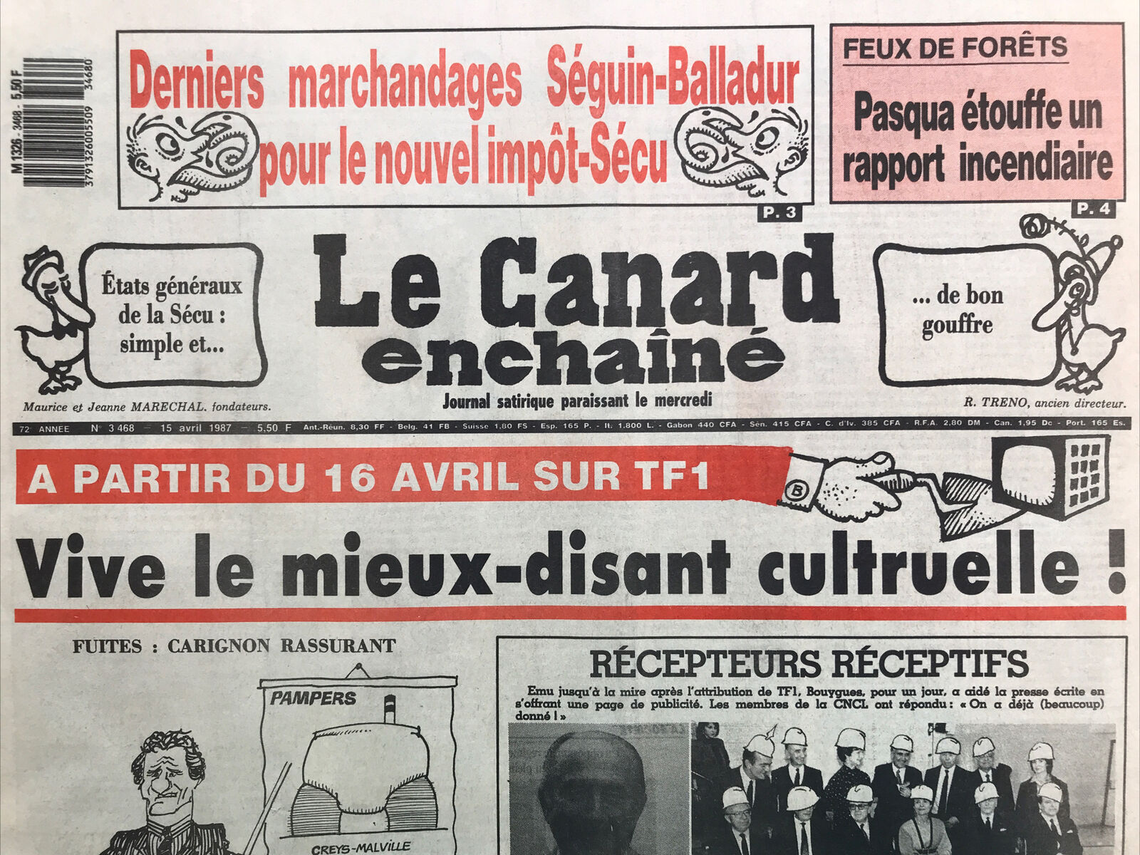 Couac ! | Acheter un Canard | Vente d'Anciens Journaux du Canard Enchaîné. Des Journaux Satiriques de Collection, Historiques & Authentiques de 1916 à 2004 ! | 3468